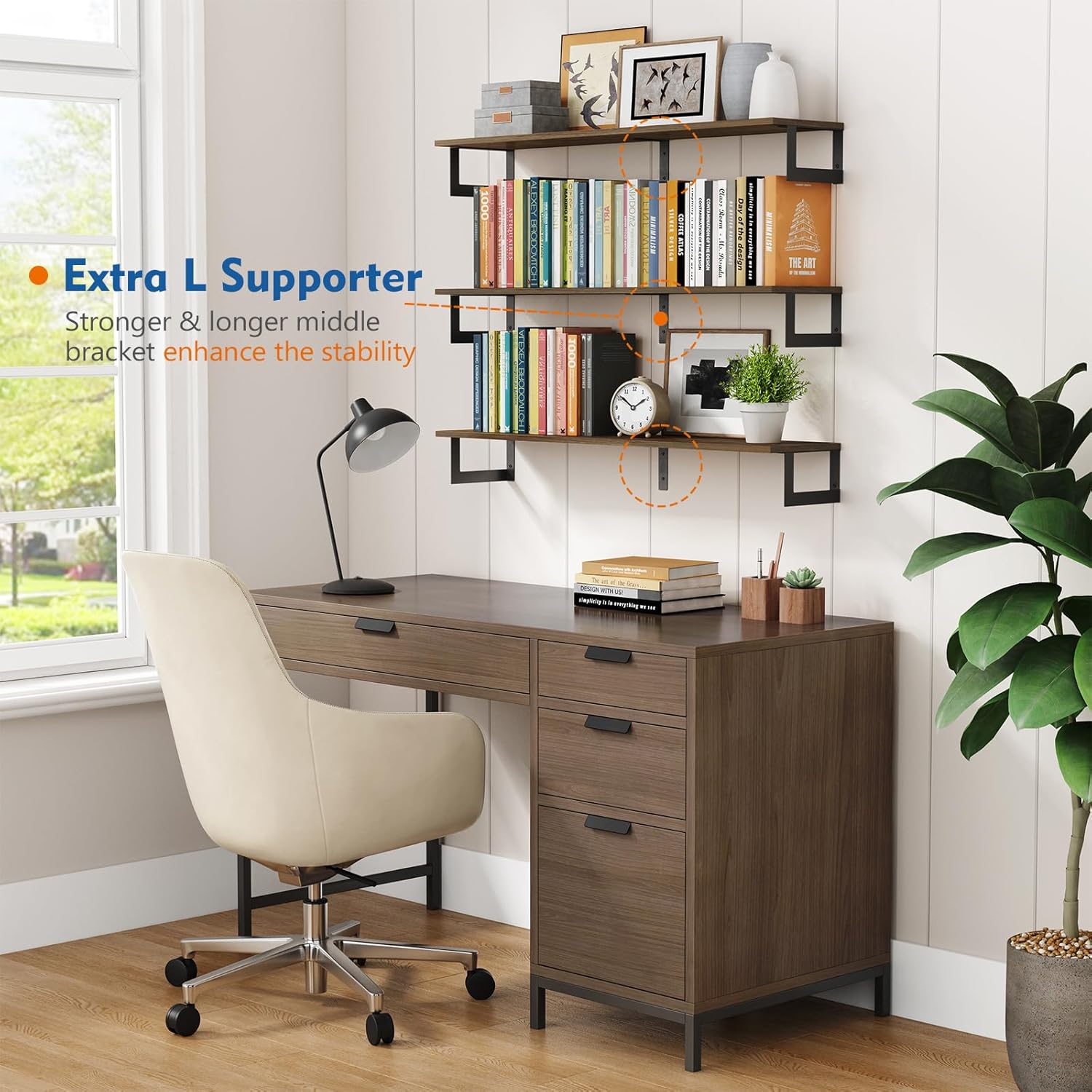 Harwaya Floating Shelves 36 In 8 In Deep Set of 3