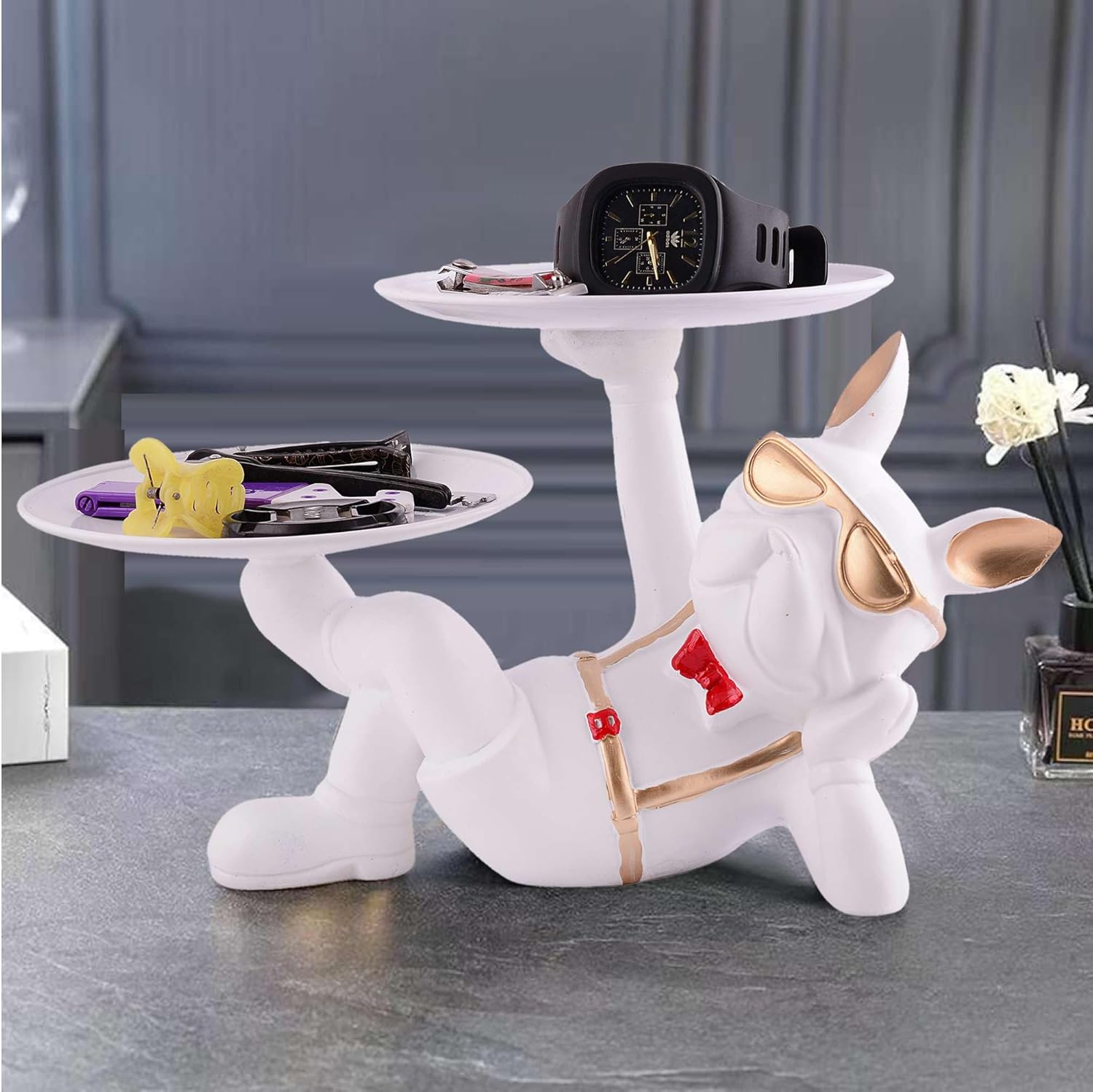 Cute Resin Dog Statue Decor for Home Office