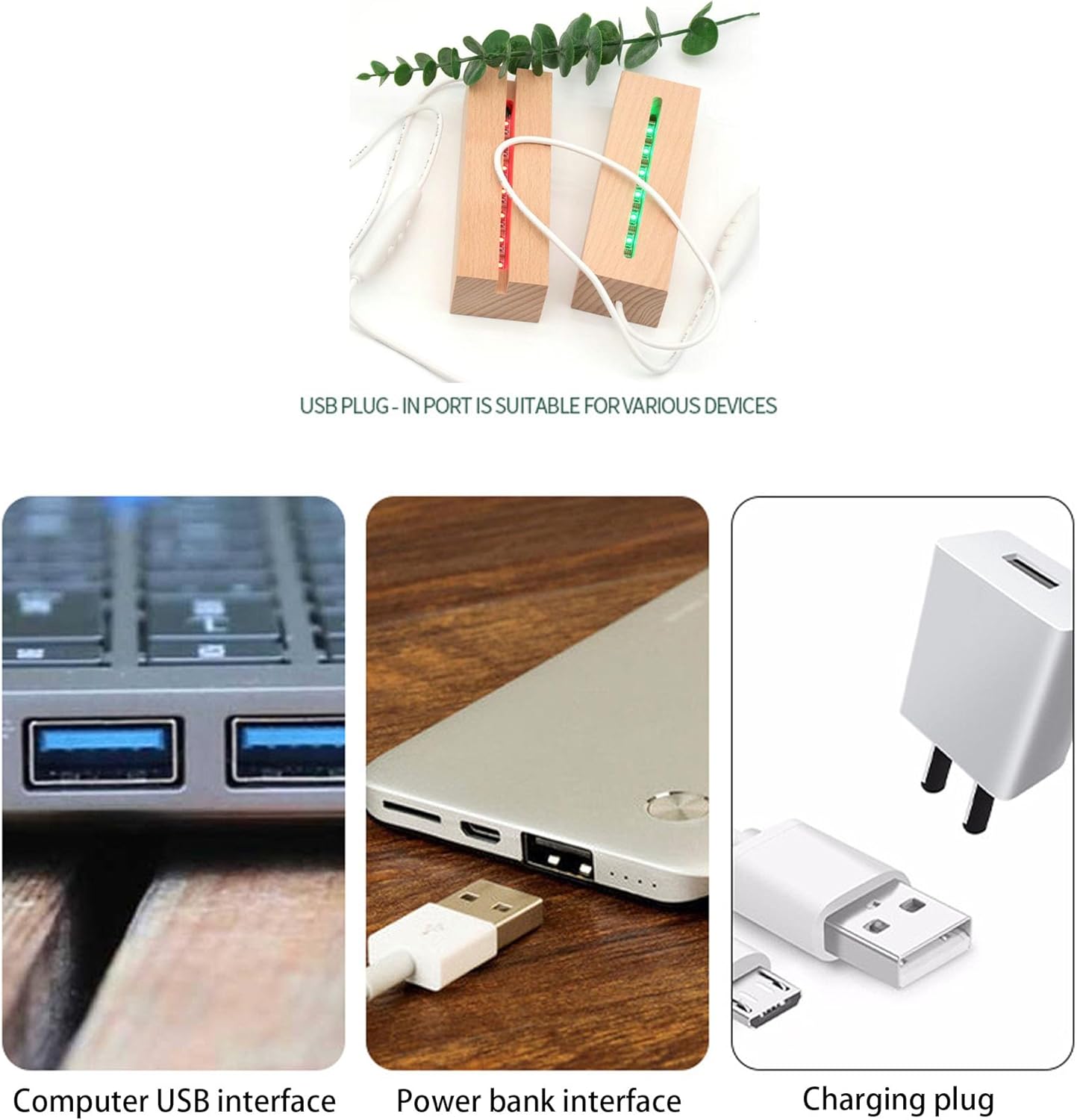 6 Inch Rectangle LED Lighted Display Base Stand