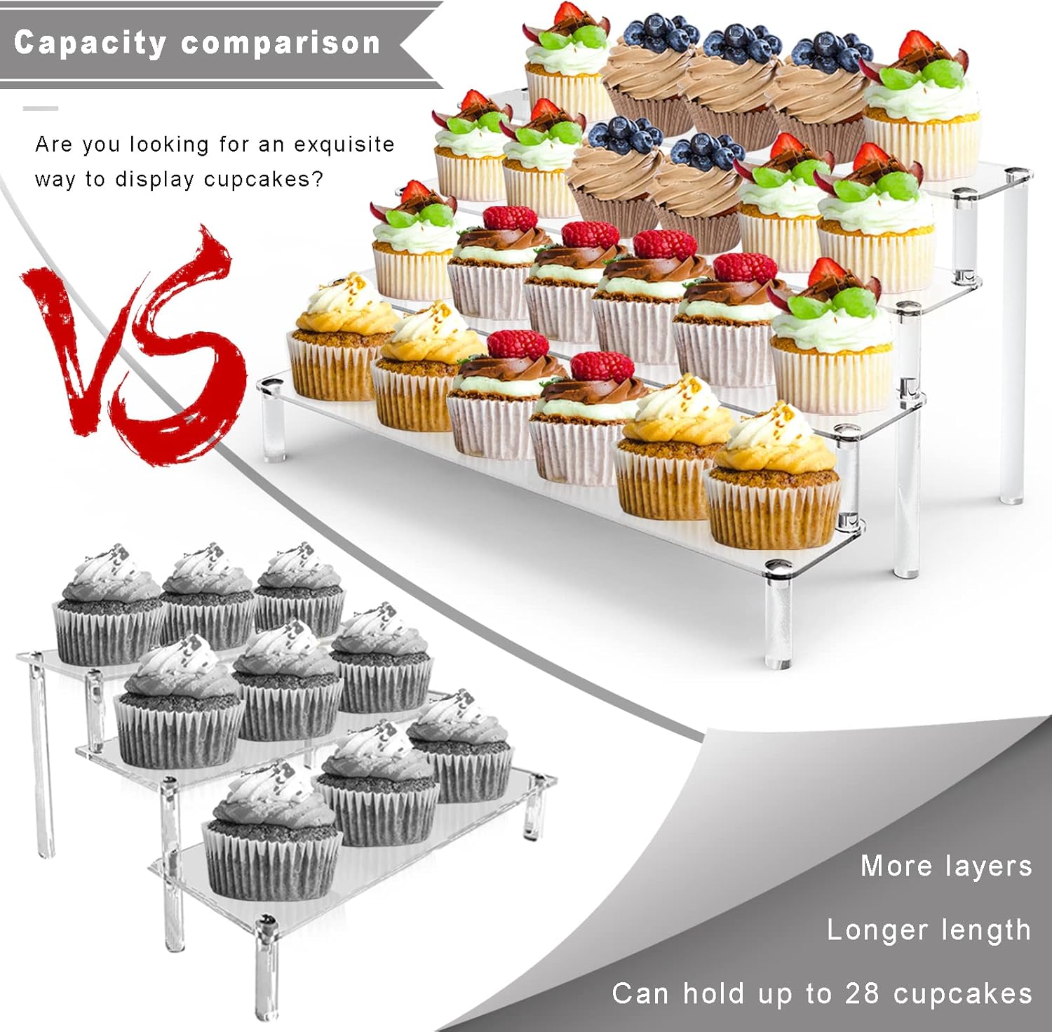 KALYLOC 4 Tier Acrylic Display Stand for Collectibles