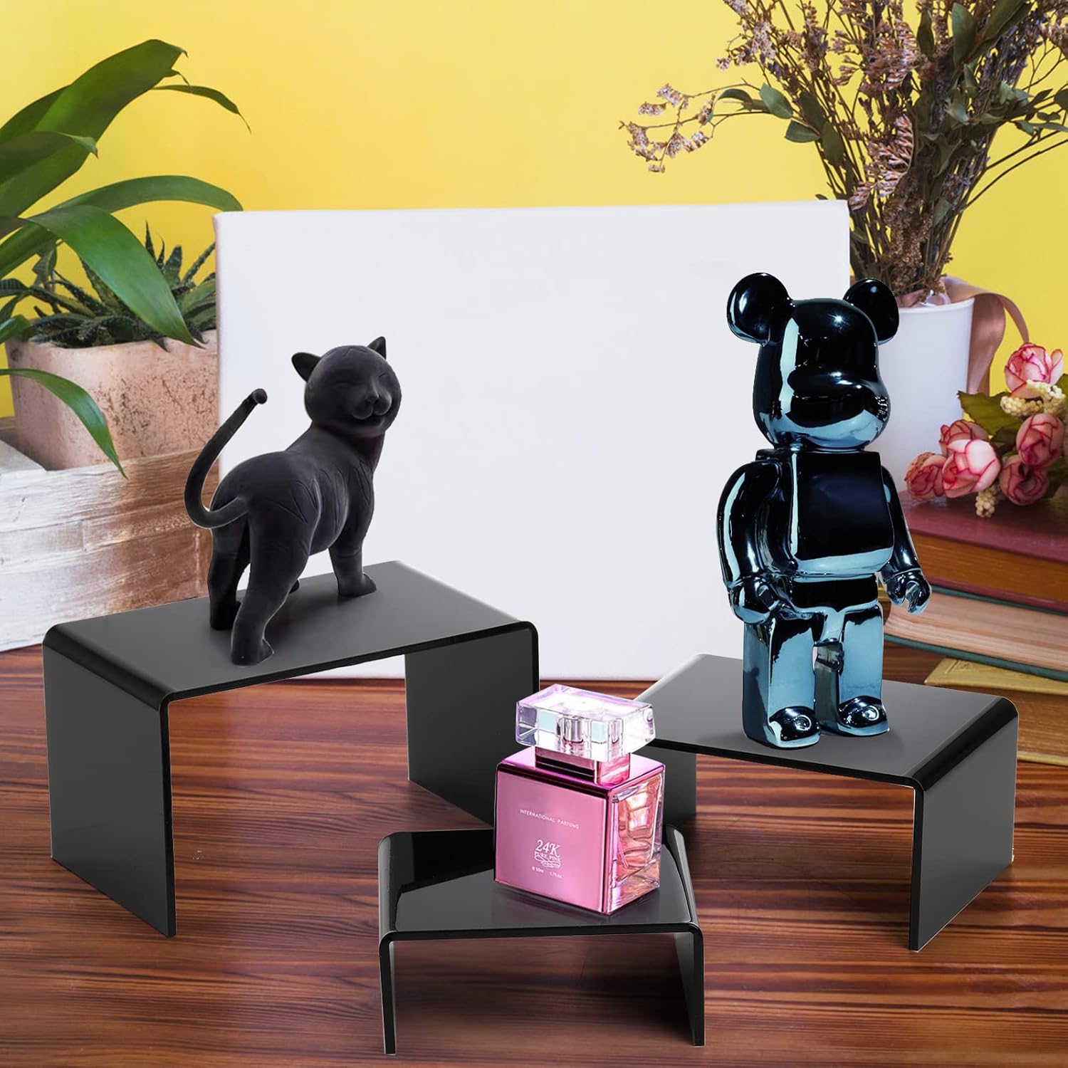 Hedume 9-Piece Black Acrylic Display Riser Set