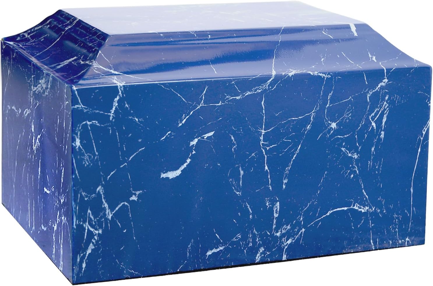 MAKEYS Blue Classic Cultured Marble Urn for Human Ashes