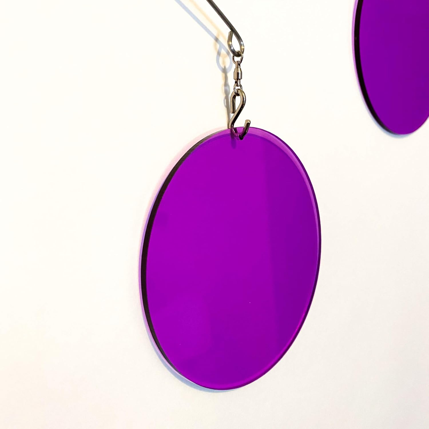 Modern Clear Purple Kinetic Art Mobile