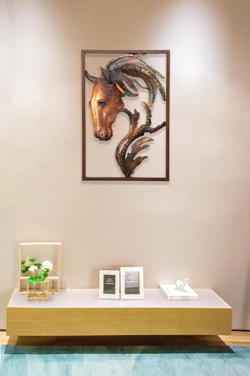 GAUMAANLEI Unique Handcrafted Metal Horse Head Wall Art