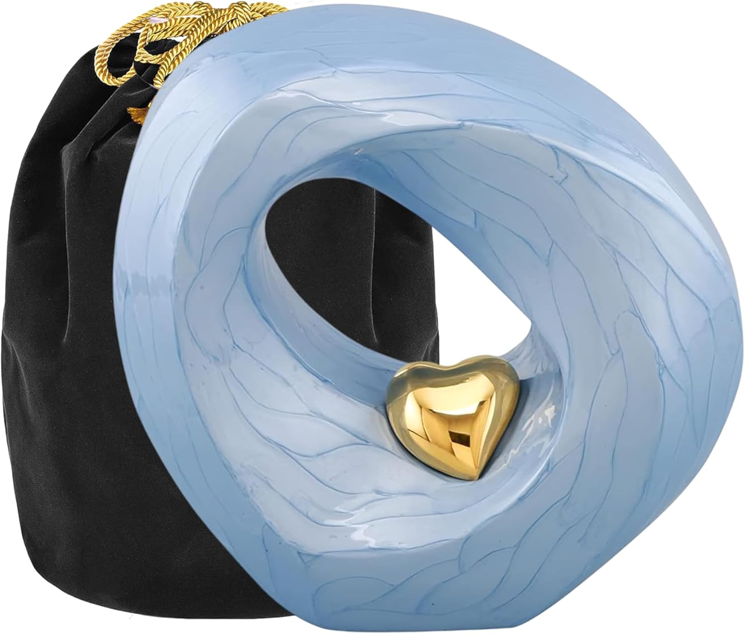 Passage of Heaven Adult Cremation Urn - Sky Blue Gold