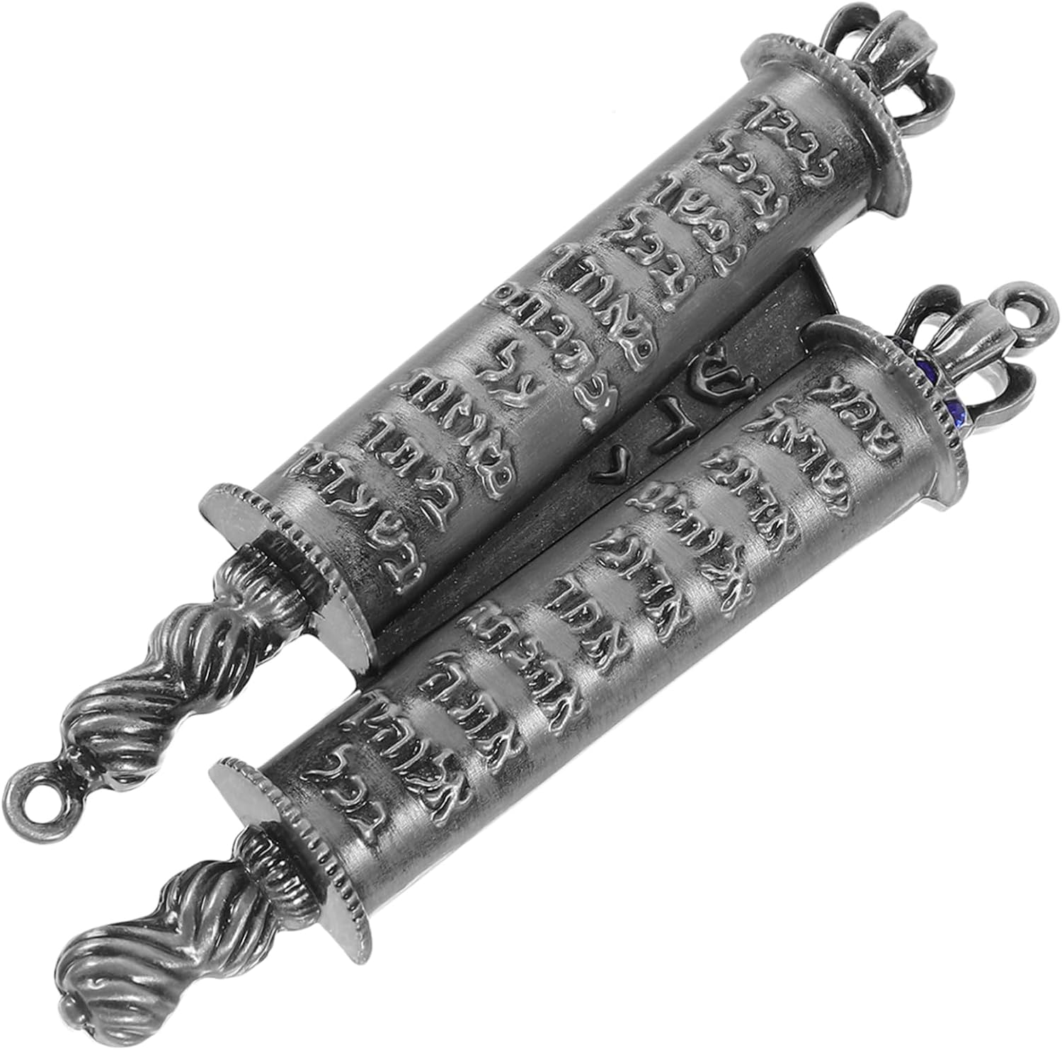 Unomor Jewish Mezuzah Case Decorative Metal Scroll