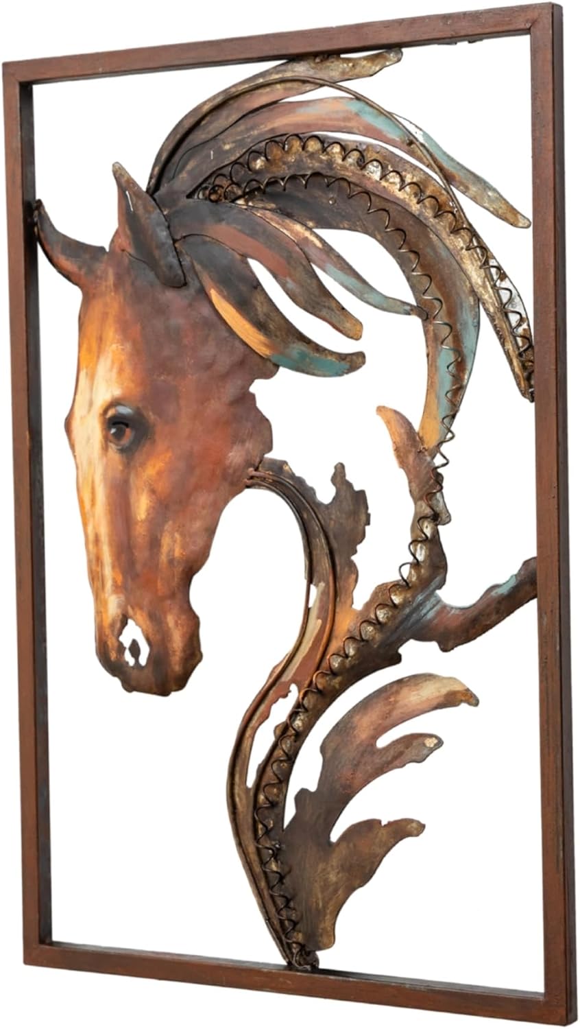 GAUMAANLEI Unique Handcrafted Metal Horse Head Wall Art