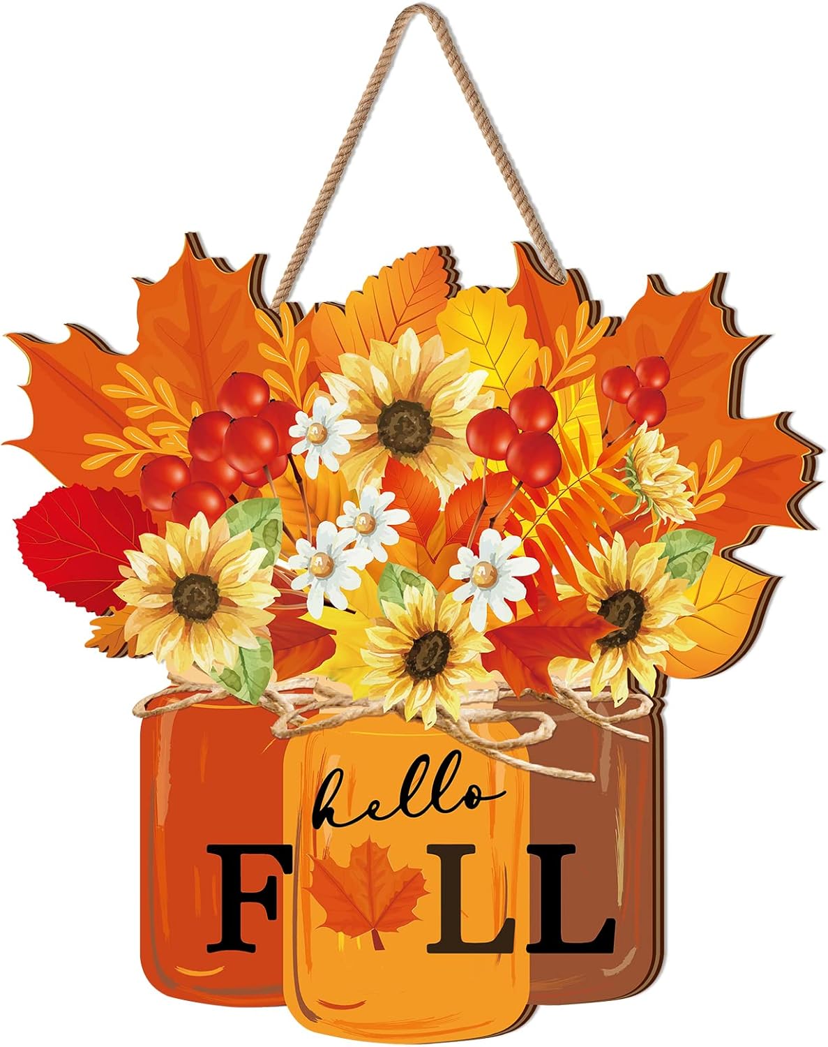 Newcotte Fall Door Decor Welcome Sign