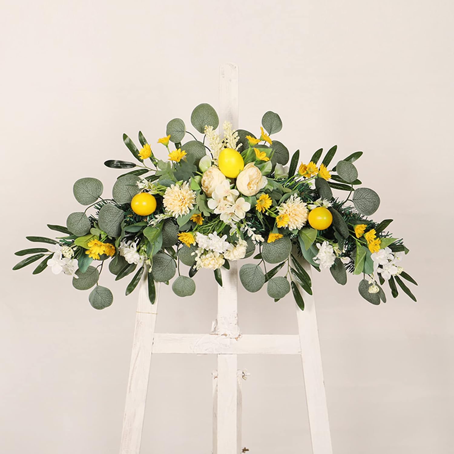Belupai 275in Artificial Peony Daisy Swag with Lights