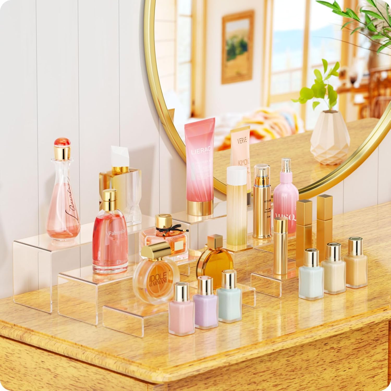 NIUBEE Acrylic Display Riser Set 6 Pcs 9 Inch