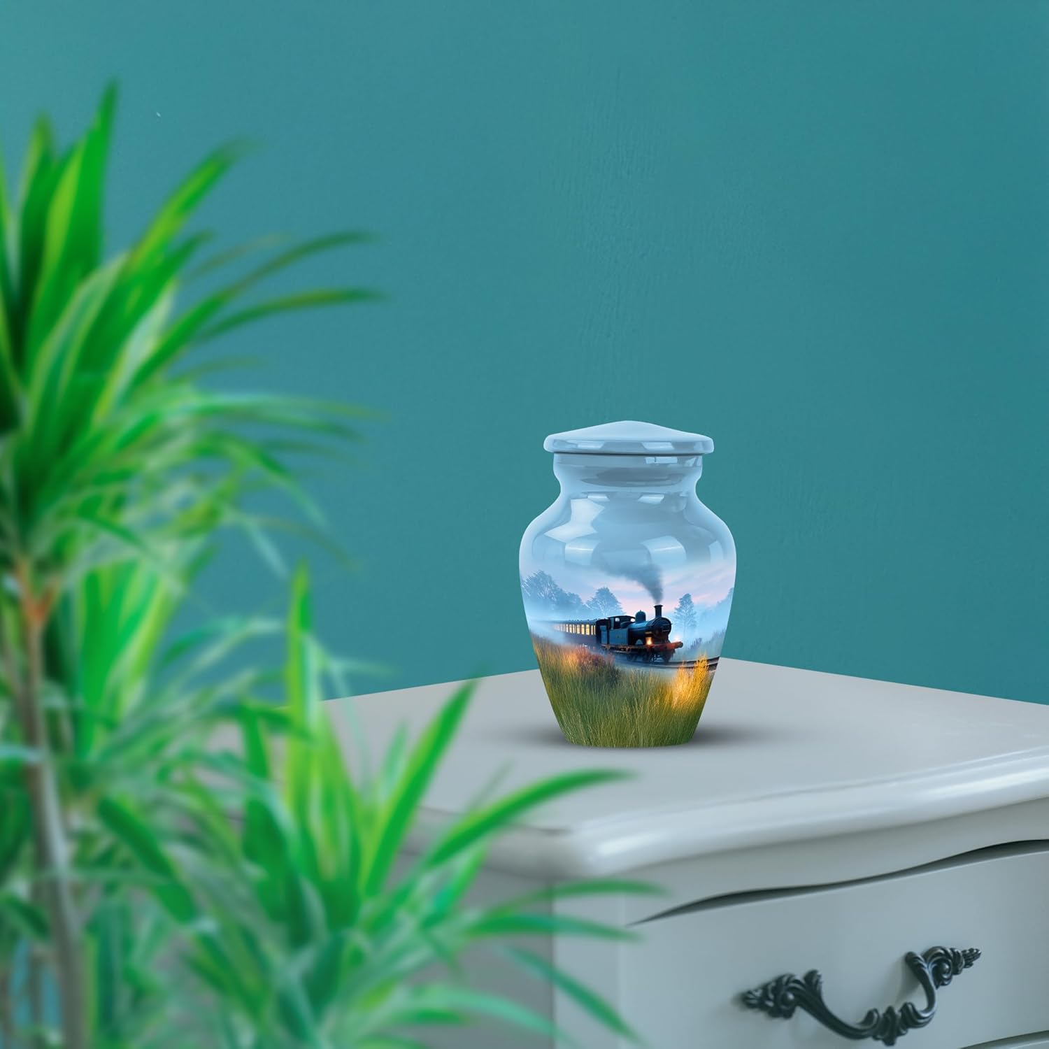 Train Miniature Burial Urns for Human Ashes - Pack of 2