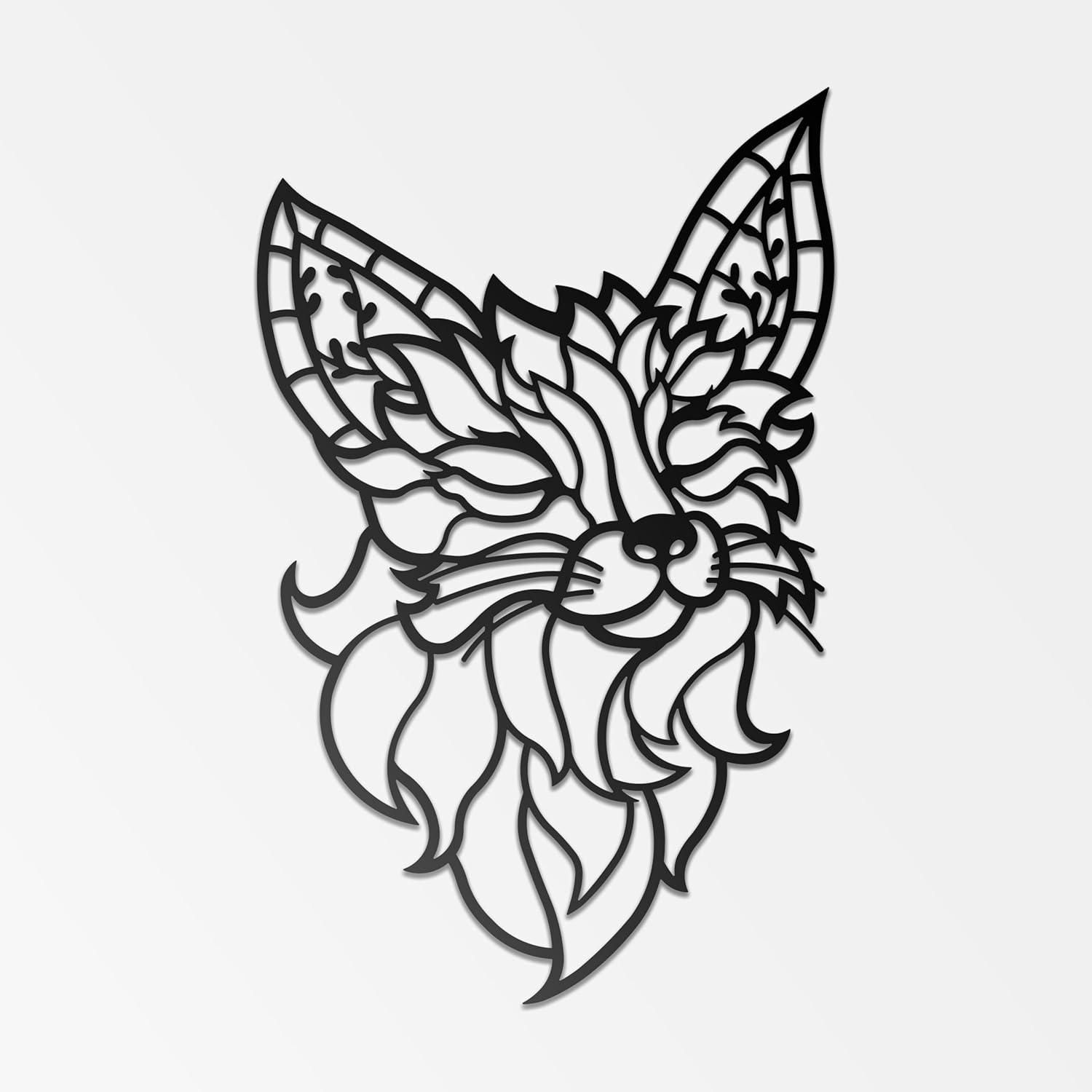 BONPERLA Dreamer Fox Wall Decor Abstract Geometric Metal Art