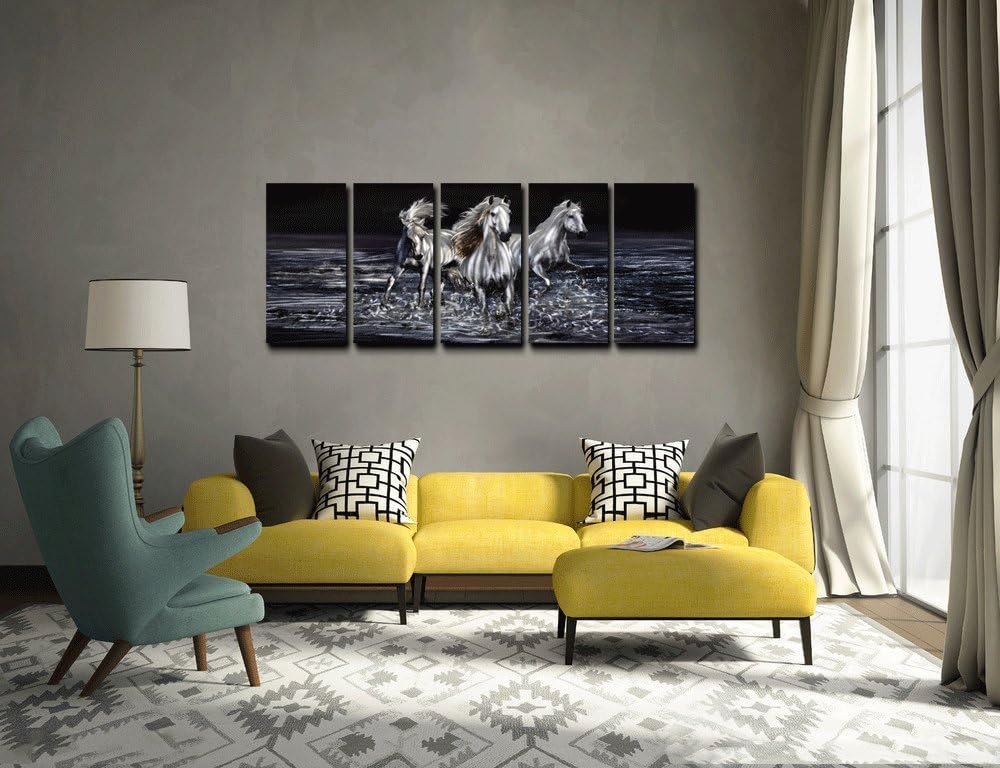 Yihui Arts 3D Horse Wall Art Modern Aluminum Decor