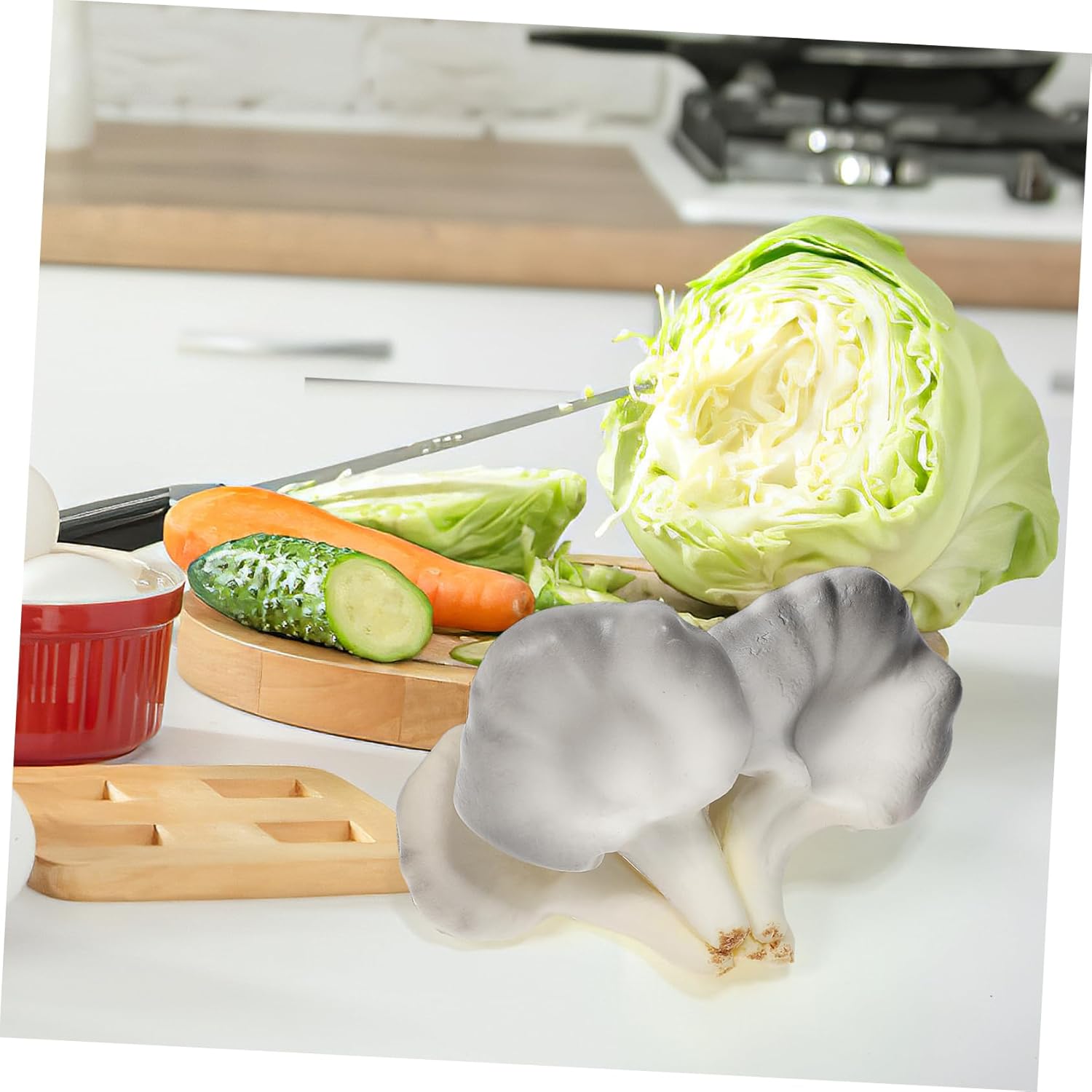 PRETYZOOM Realistic Oyster Mushroom Decor Model