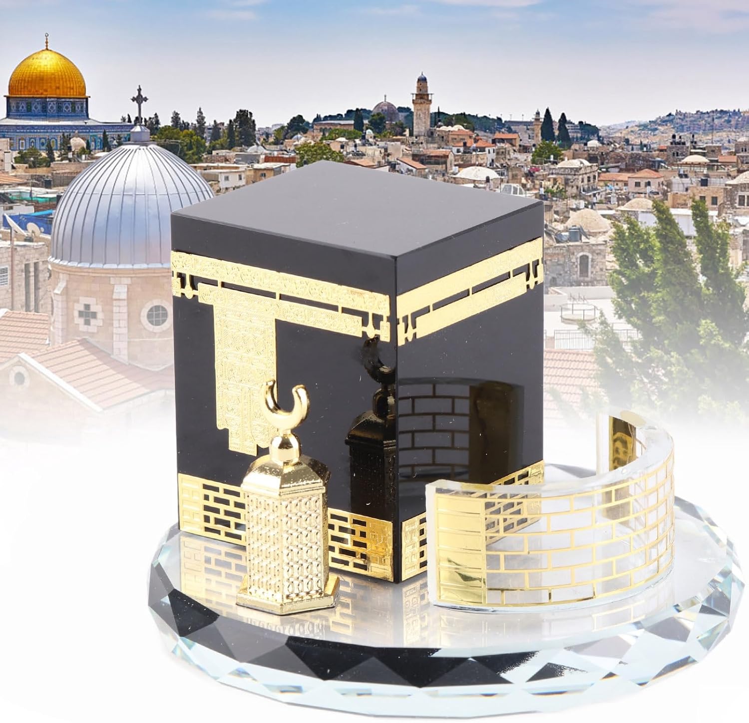 Islamic Crystal Decor Kaaba Model 3 Pc Set