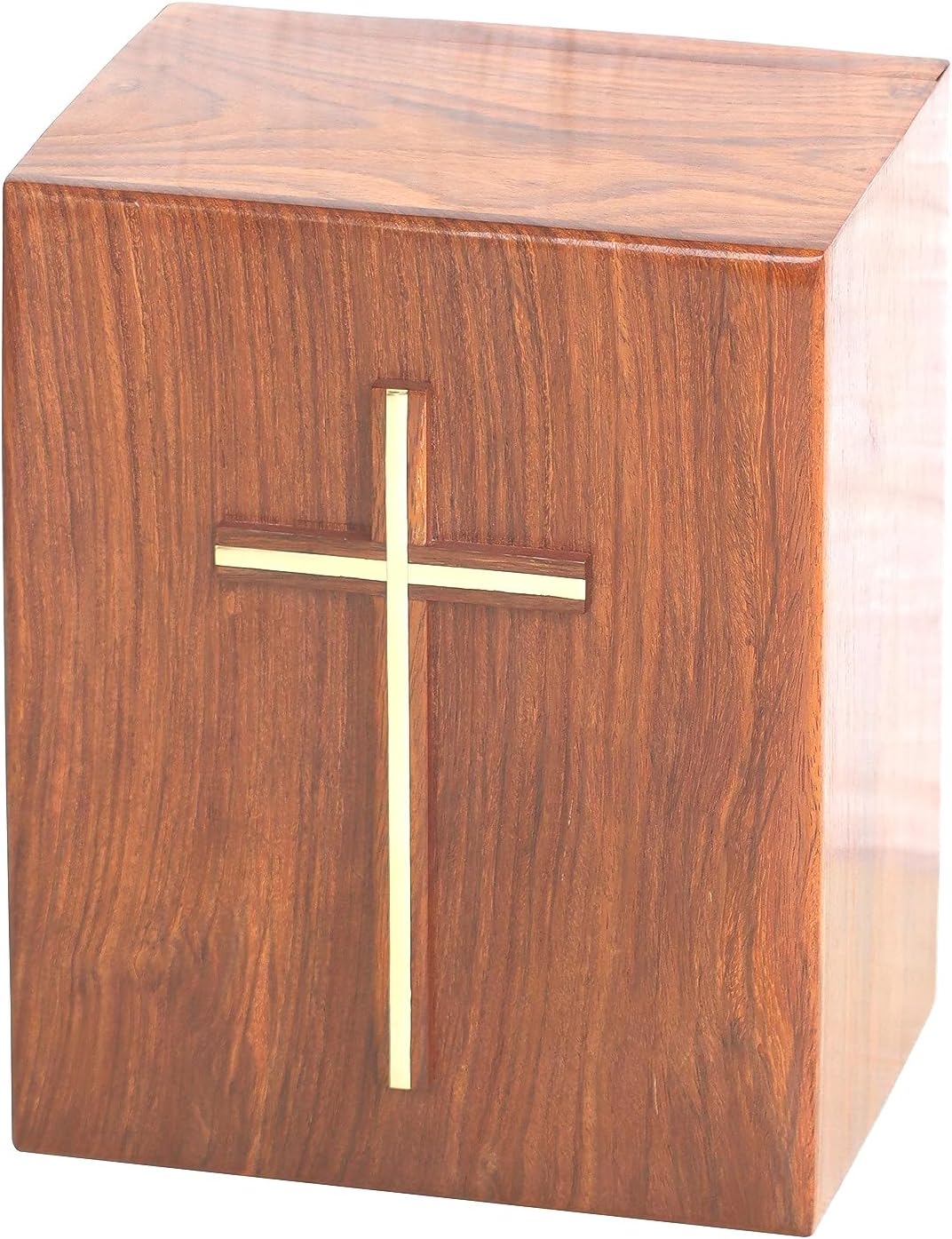 Rosewood Brass Cross Urns for Male and Female