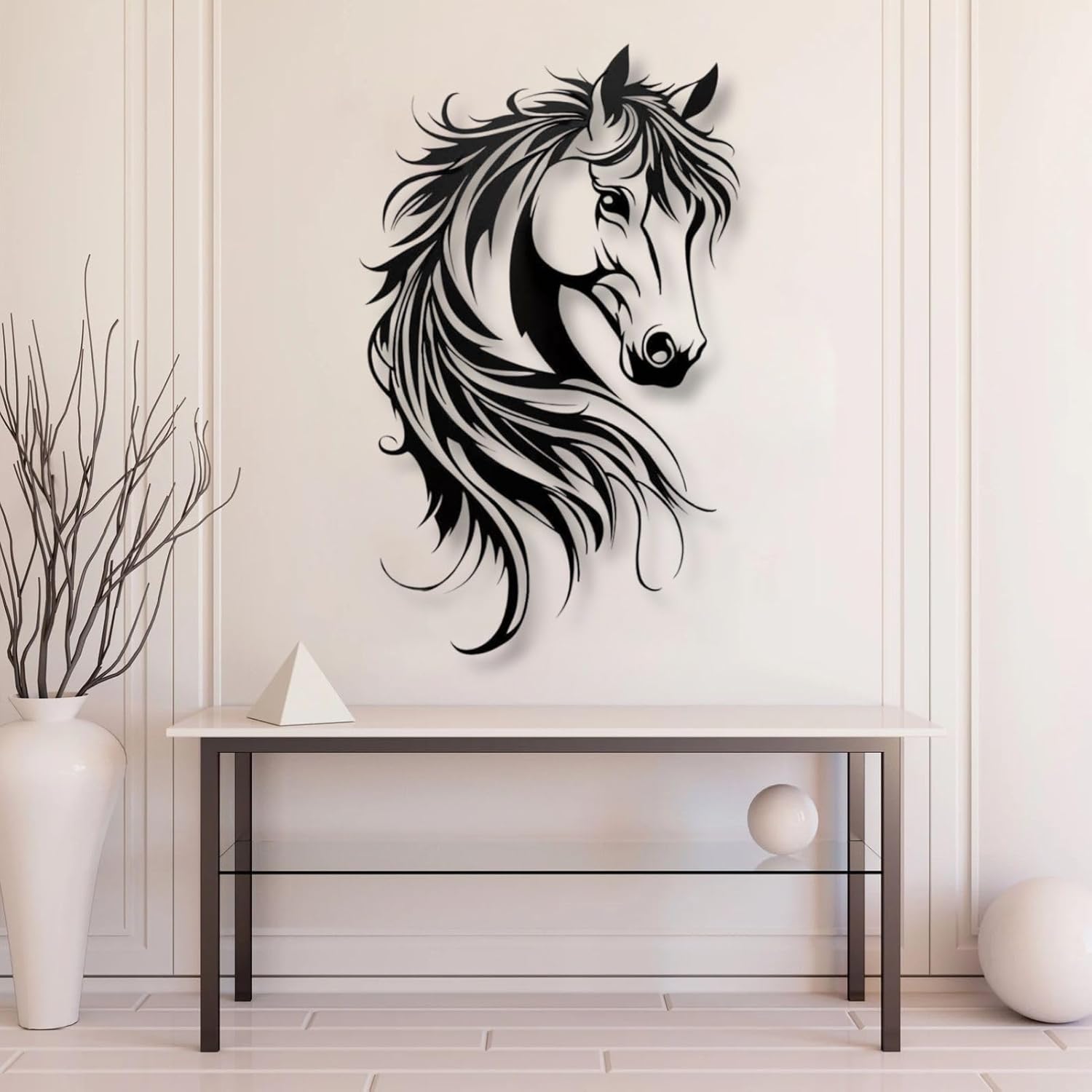 Huefoam Horse Metal Wall Art Decor Sculpture