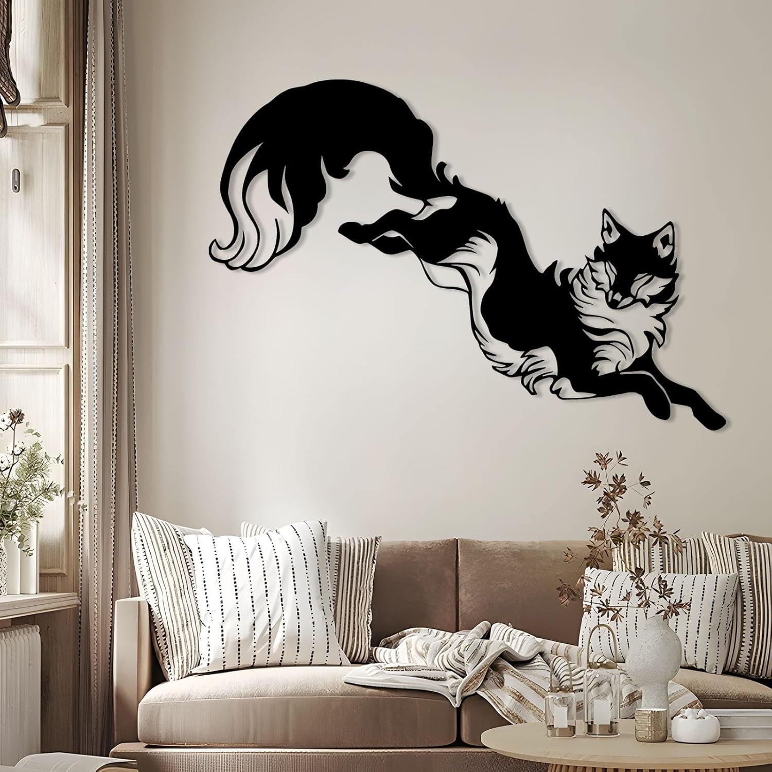 LARNT Metal Fox Wall Art 12X30 Wall Decor