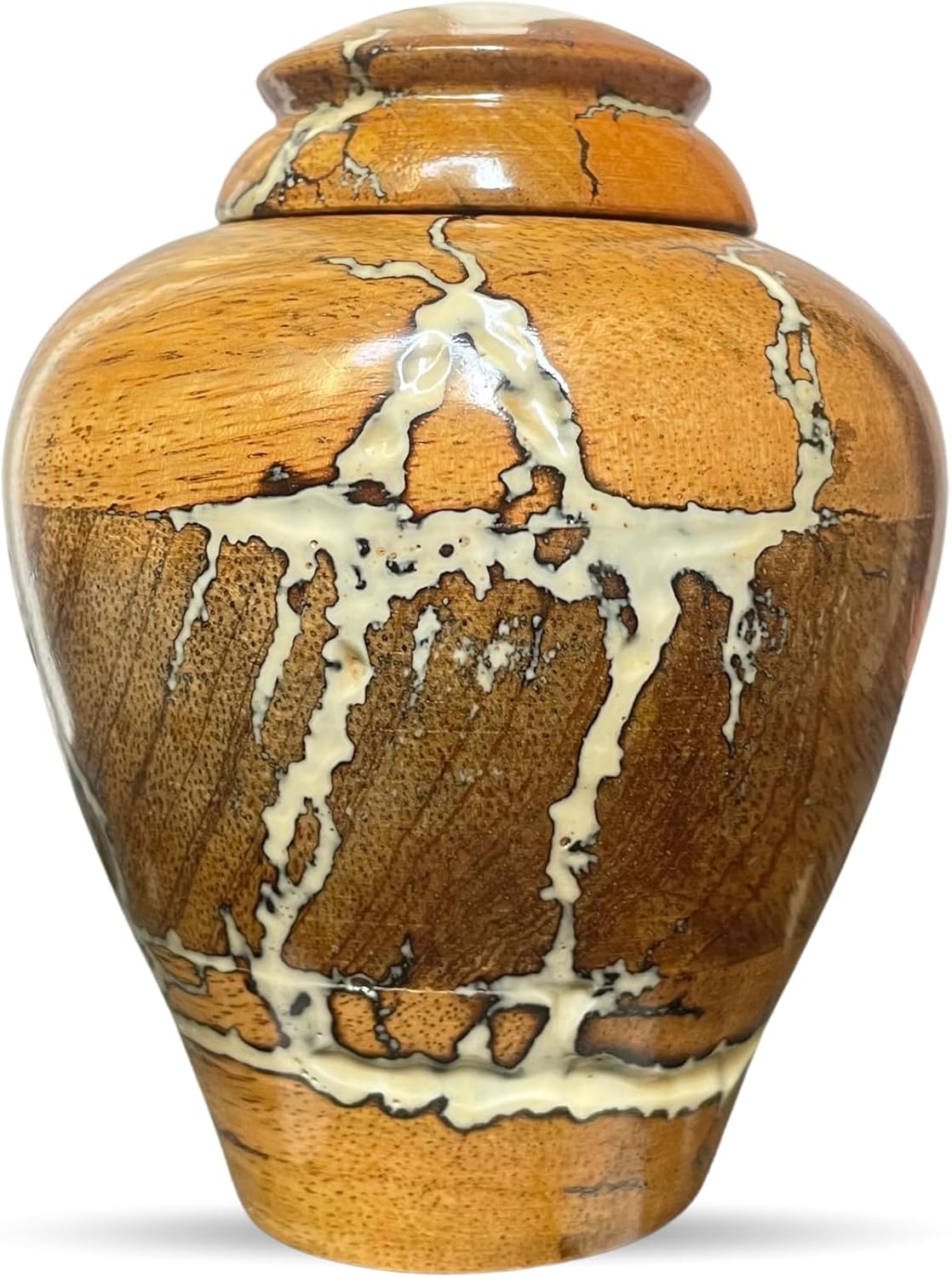 Handcrafted Wooden Urns for Ashes - Small Cremation Urns with Natural Finish