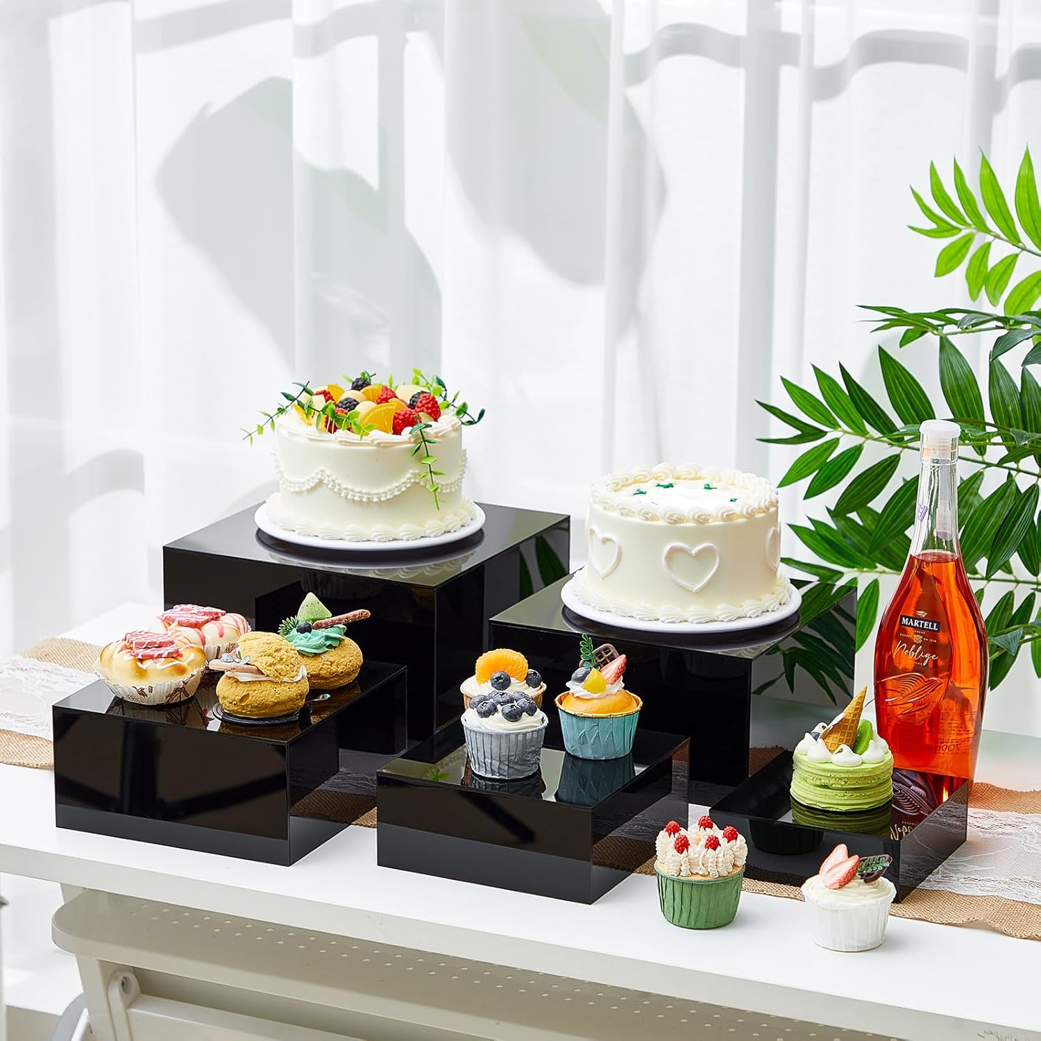 Sintuff 5 Pcs Acrylic Risers Display Stands