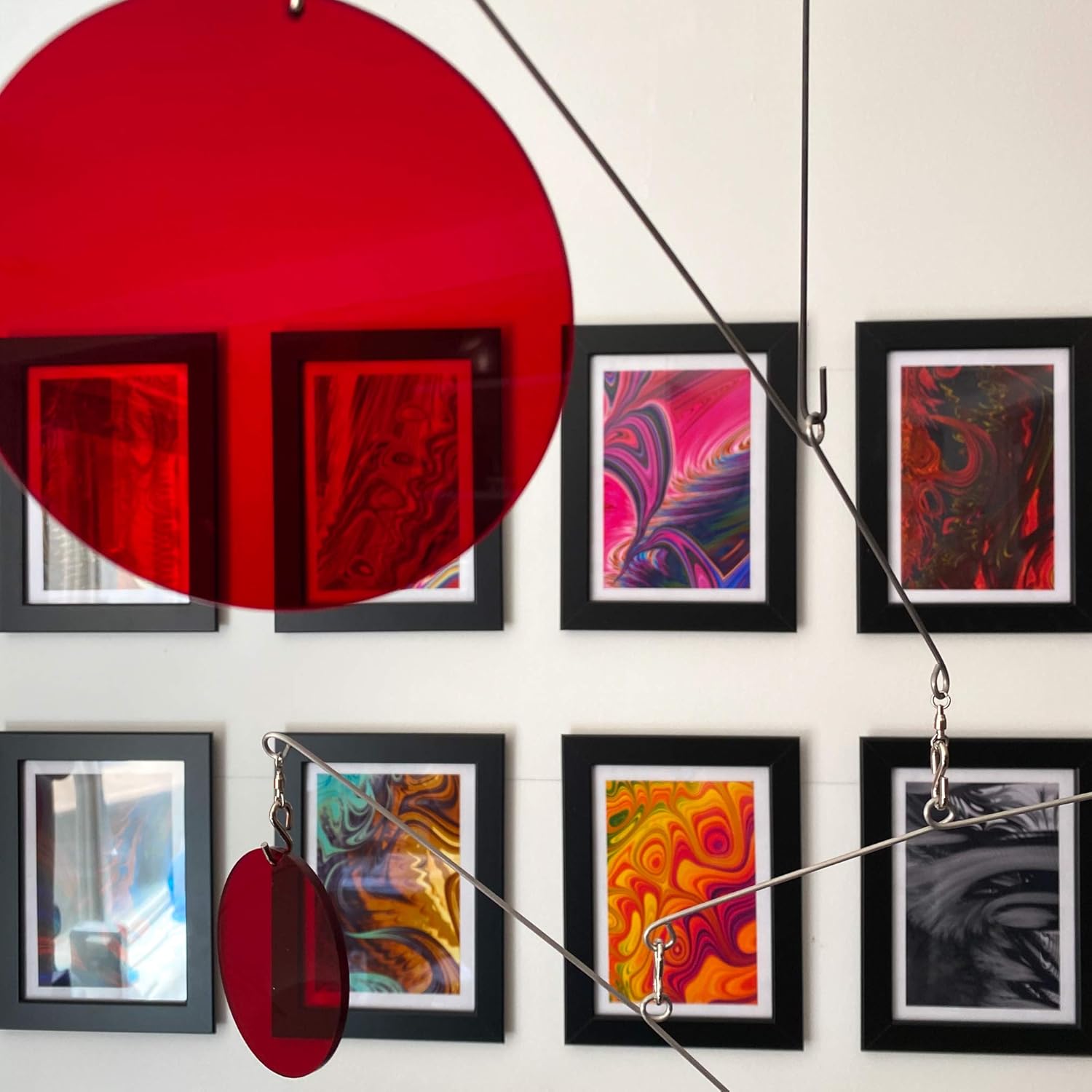 The Luscious Clear Red - Mid Century Modern Hanging Mobile