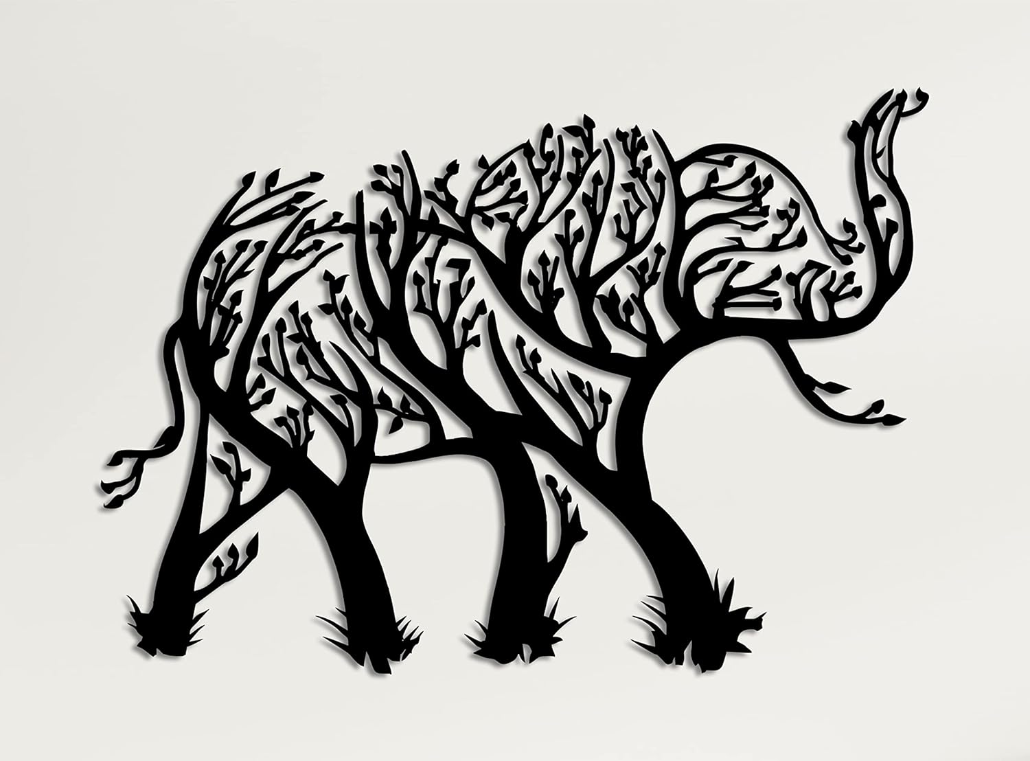 DEKADRON Elephant Metal Wall Art Decor