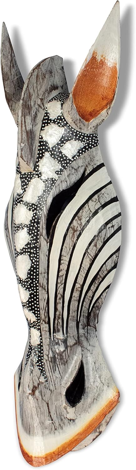 G6 Collection Tribal African Giraffe Wood Wall Sculpture