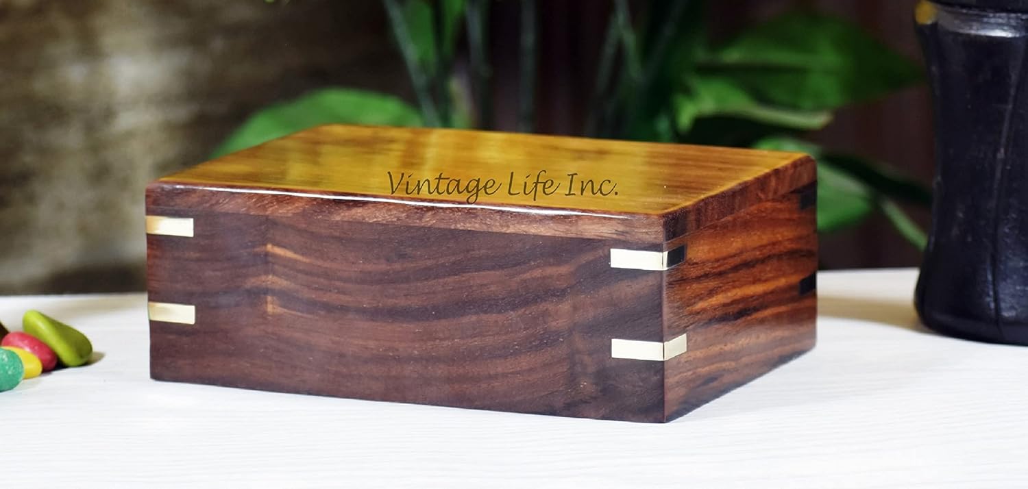 Handmade Rosewood Cremation Urn for Human Ashes