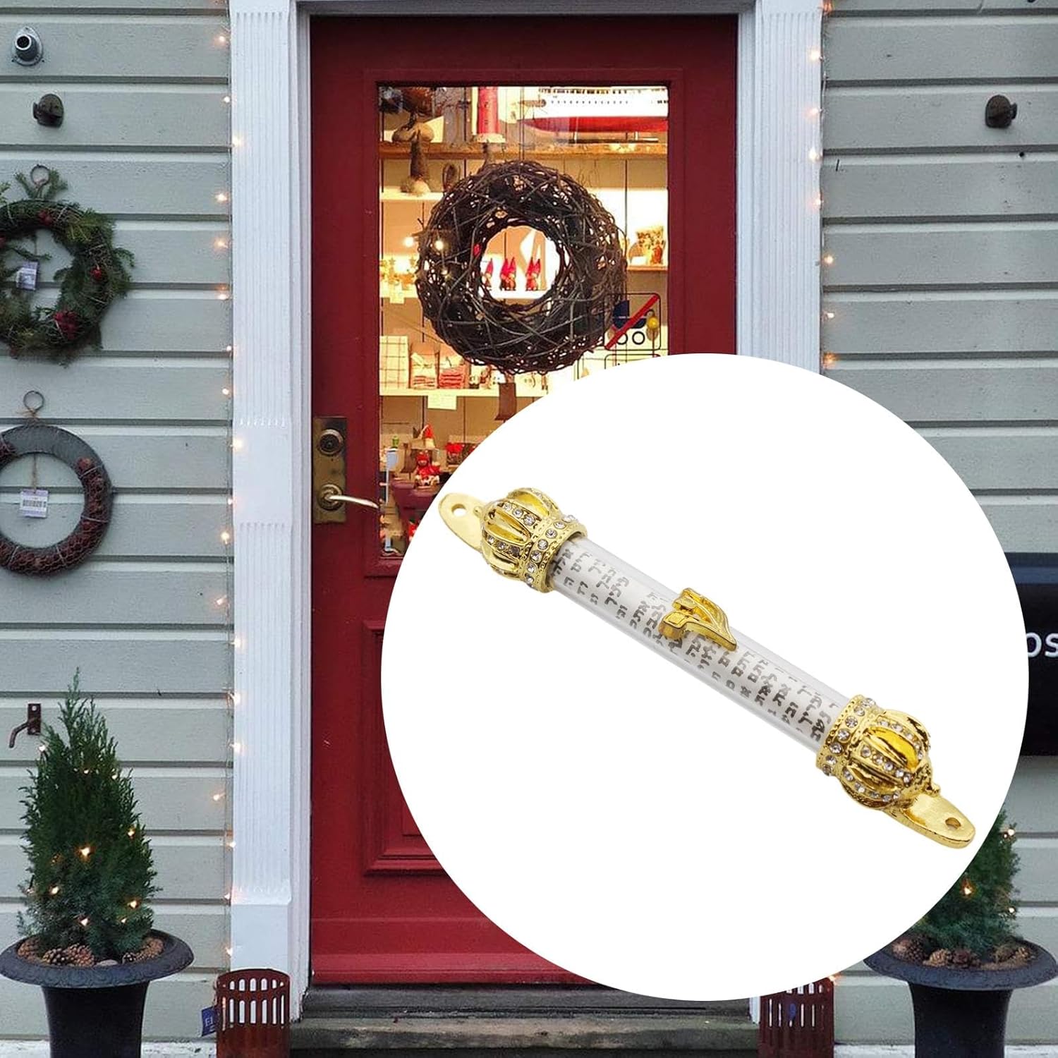 Elegant Mezuzah Scroll Case for Home Door