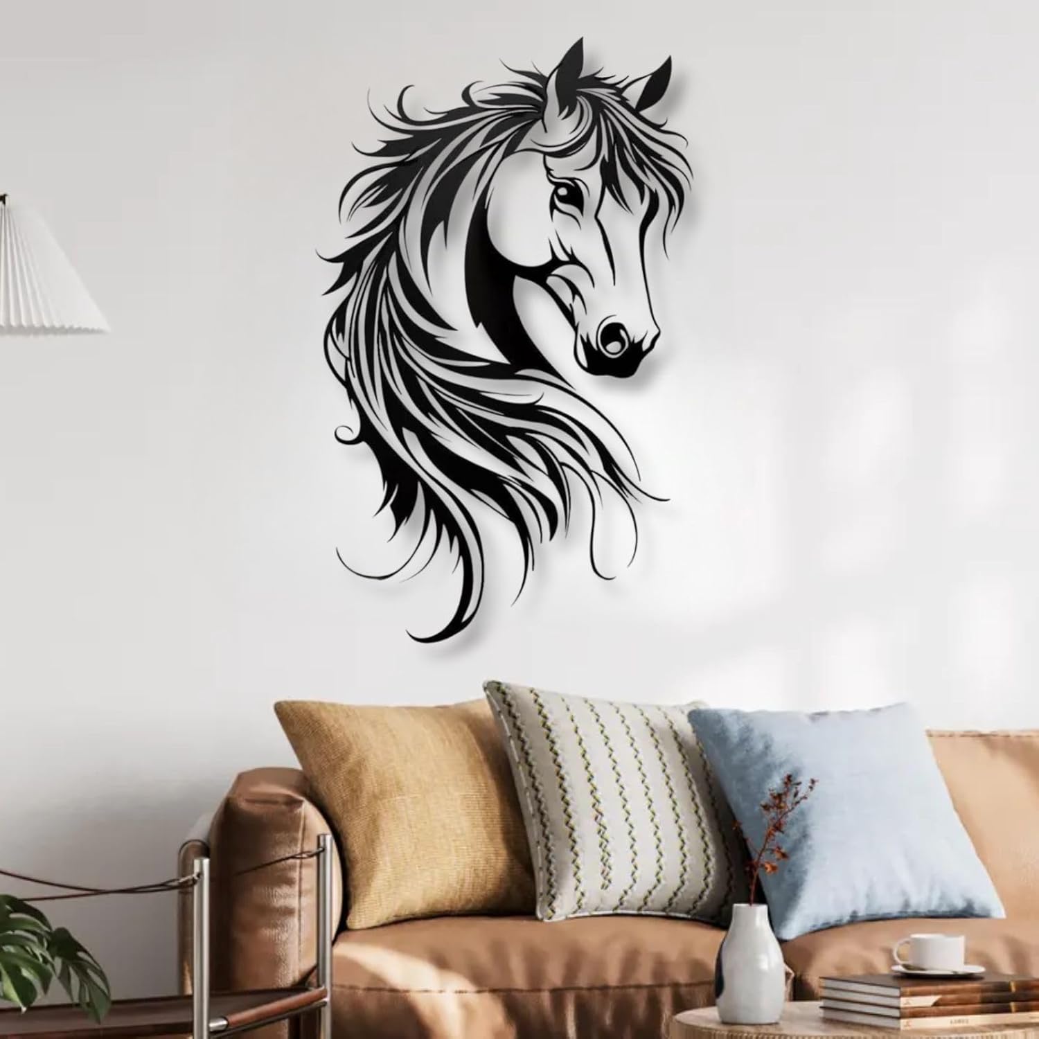 Huefoam Horse Metal Wall Art Decor Sculpture