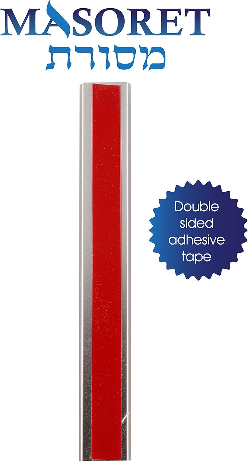 MASORET 3-Piece Aluminum Mezuzah Scroll Holder Case