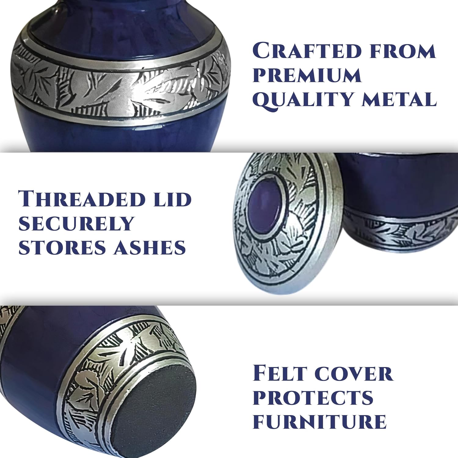 4 Pcs Purple Mini Cremation Urns for Human Ashes