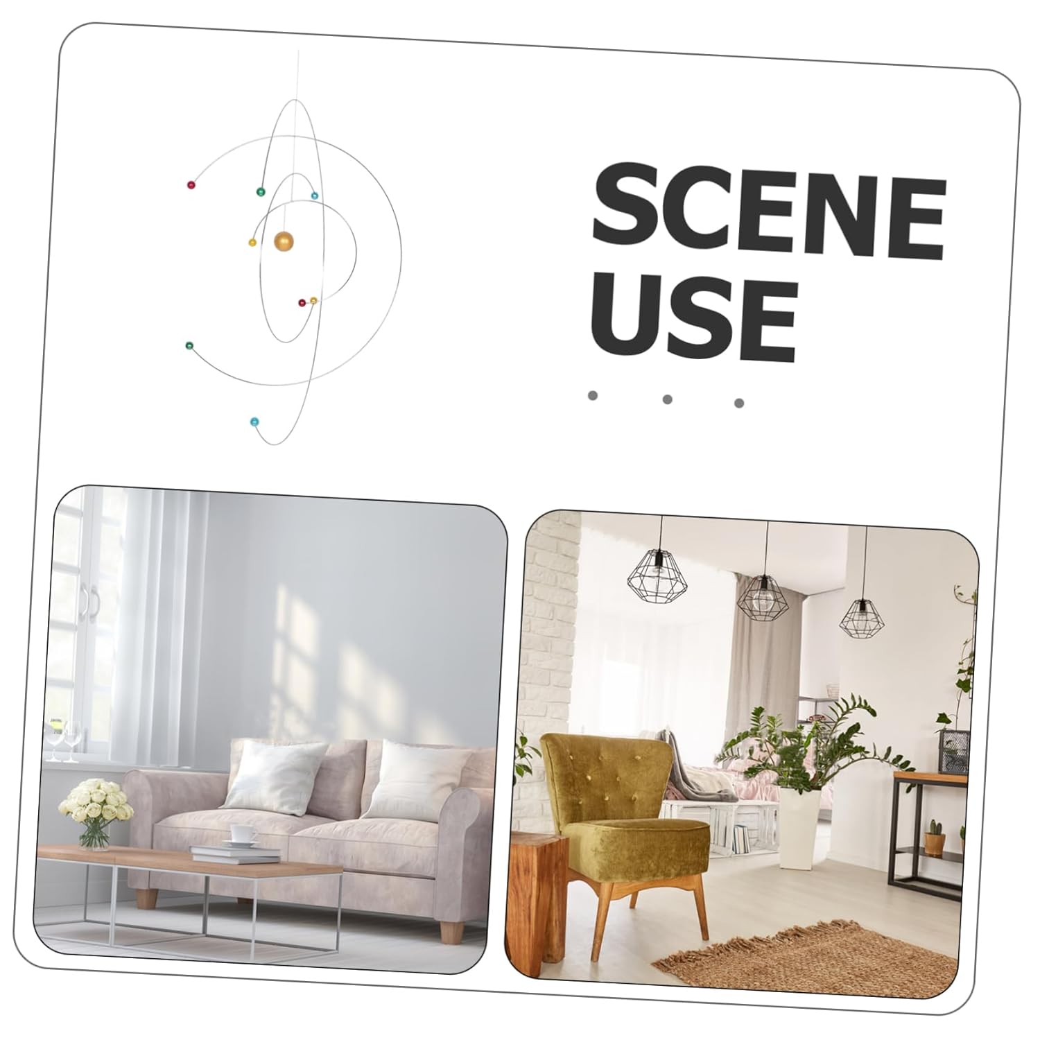 DECHOUS Dynamic Science Mobile for Modern Home Decor