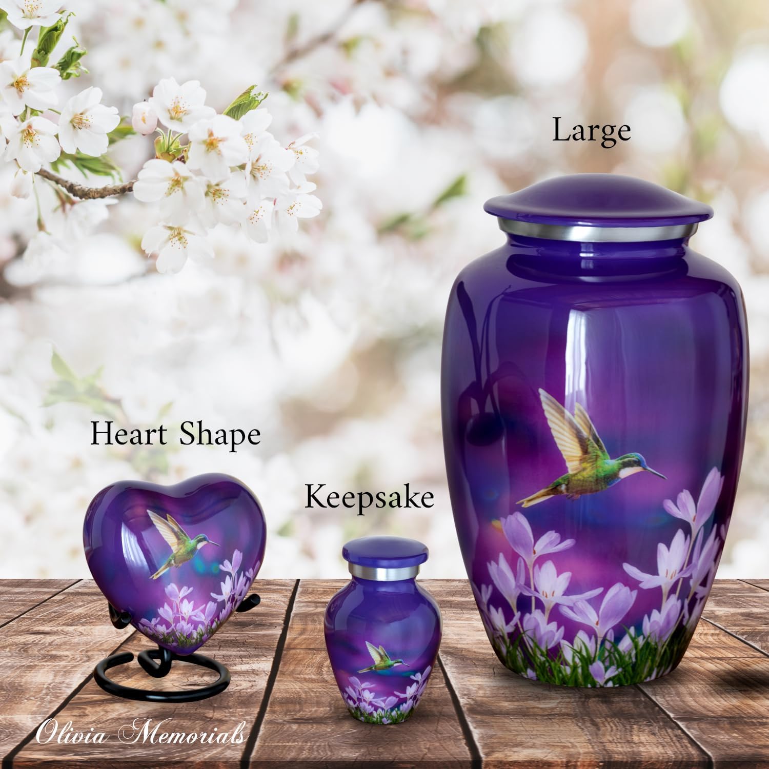 Olivia Memorials Hummingbird Urn for Ashes