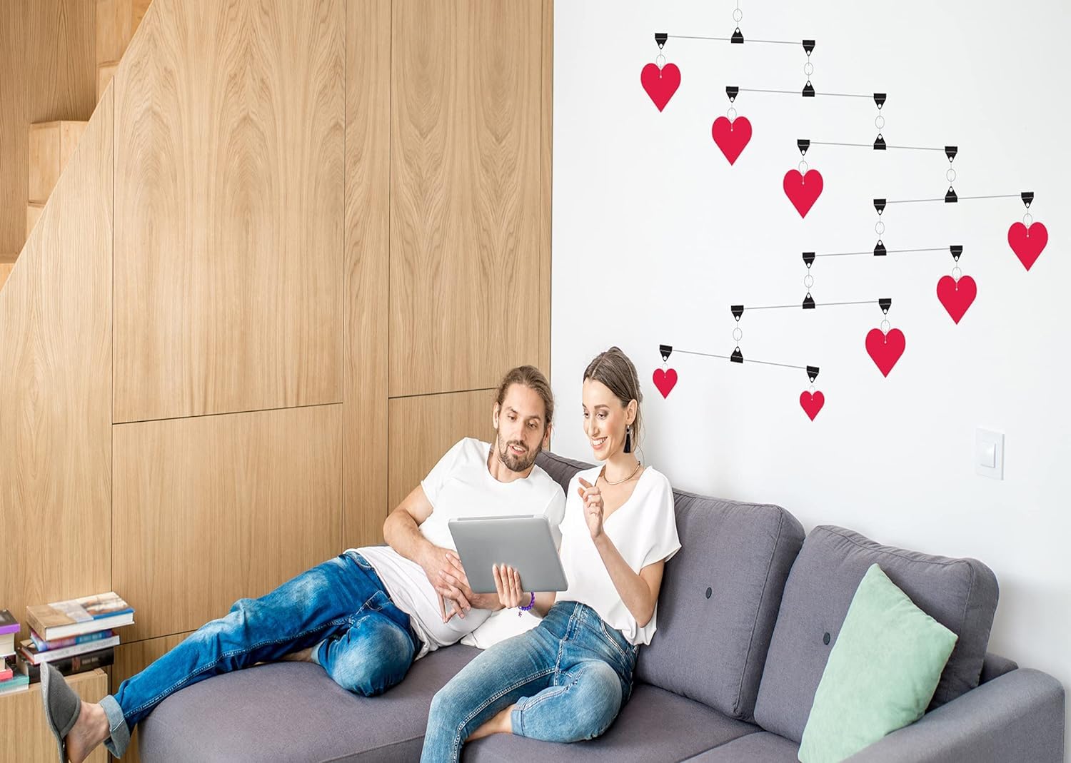 Hanging Art Mobiles - Hearts Decor Accents