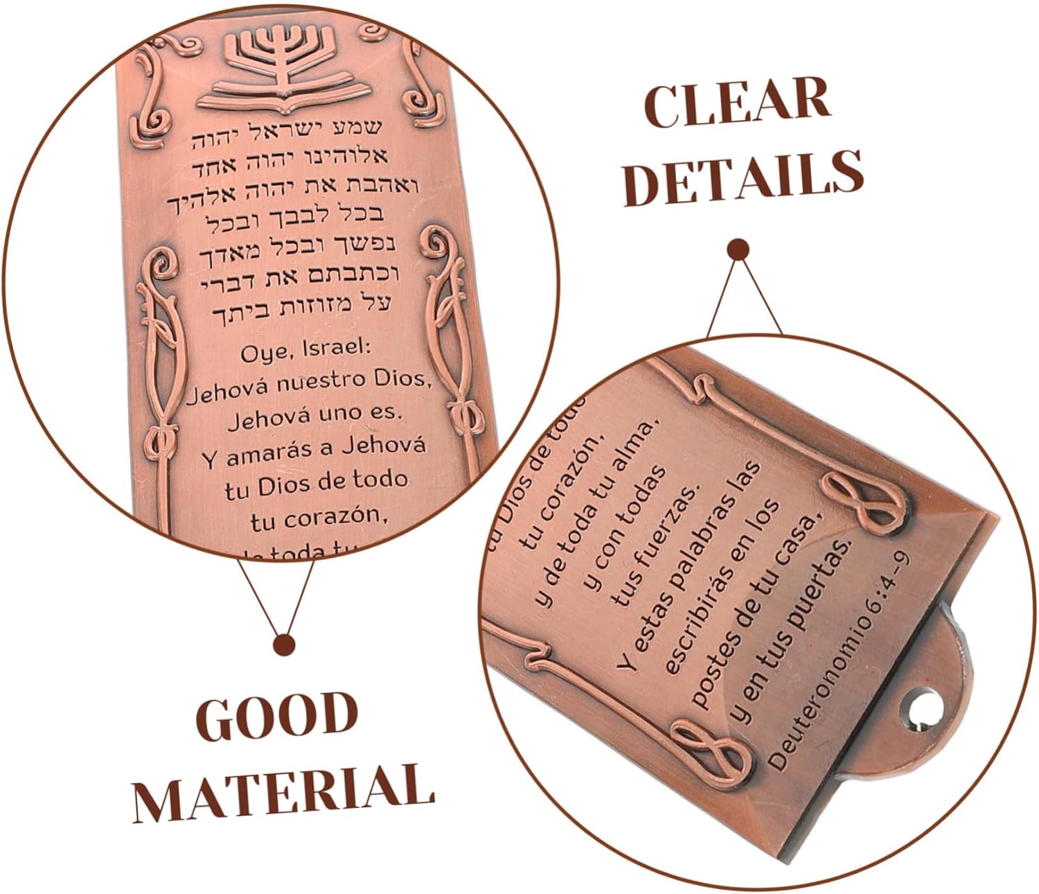 ABOOFAN Spanish Mezuzah Plaque with Blessing