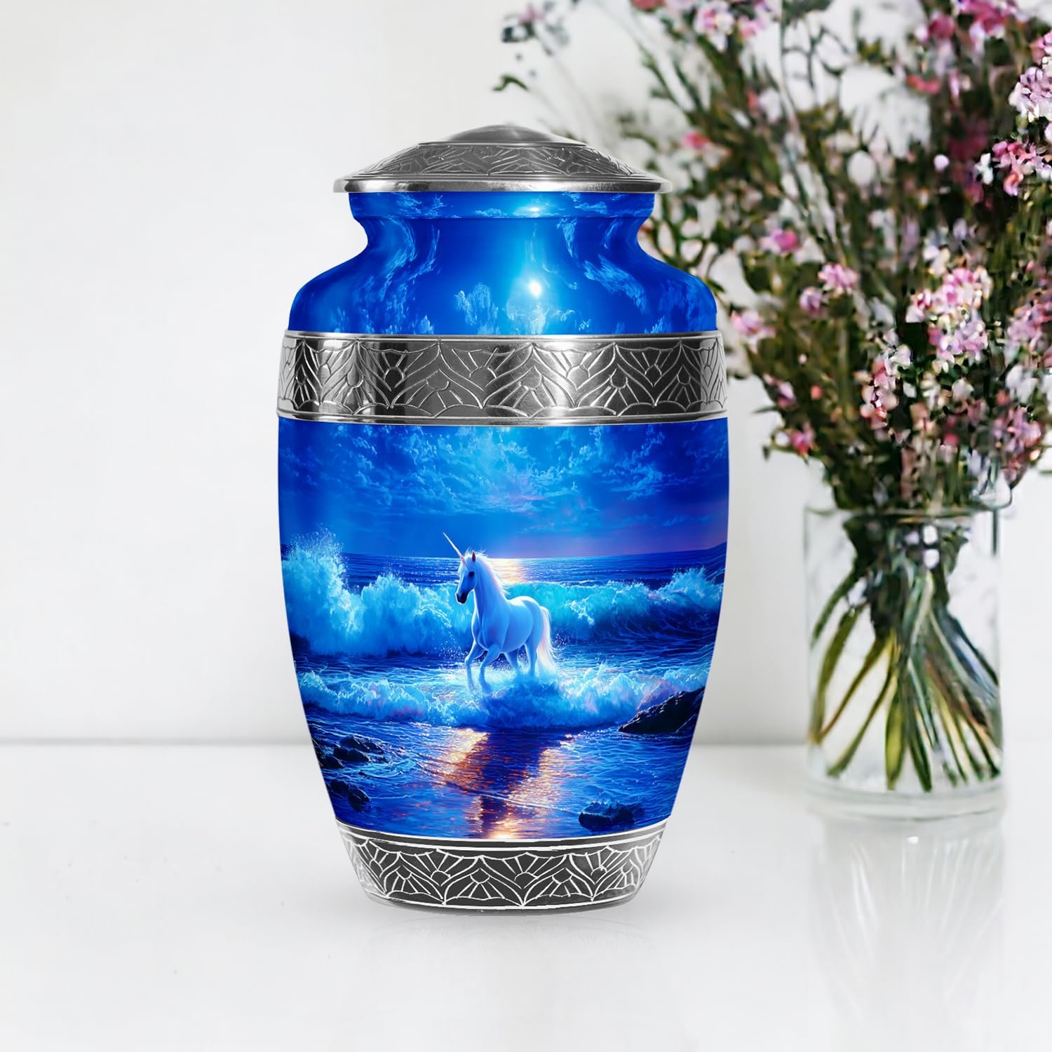 Unicorn Ashes Urn - 10 Inch Cremation Urn for Adults