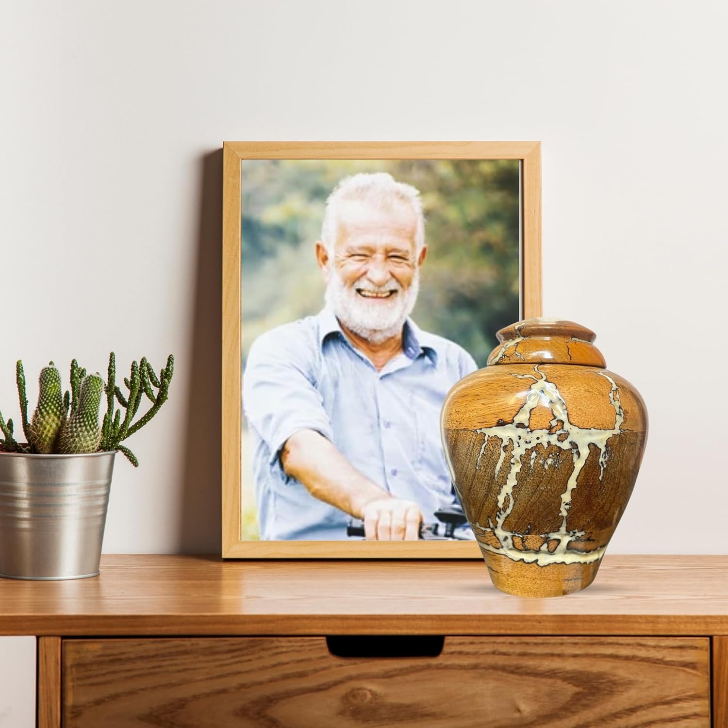 Handcrafted Wooden Urns for Ashes - Small Cremation Urns with Natural Finish