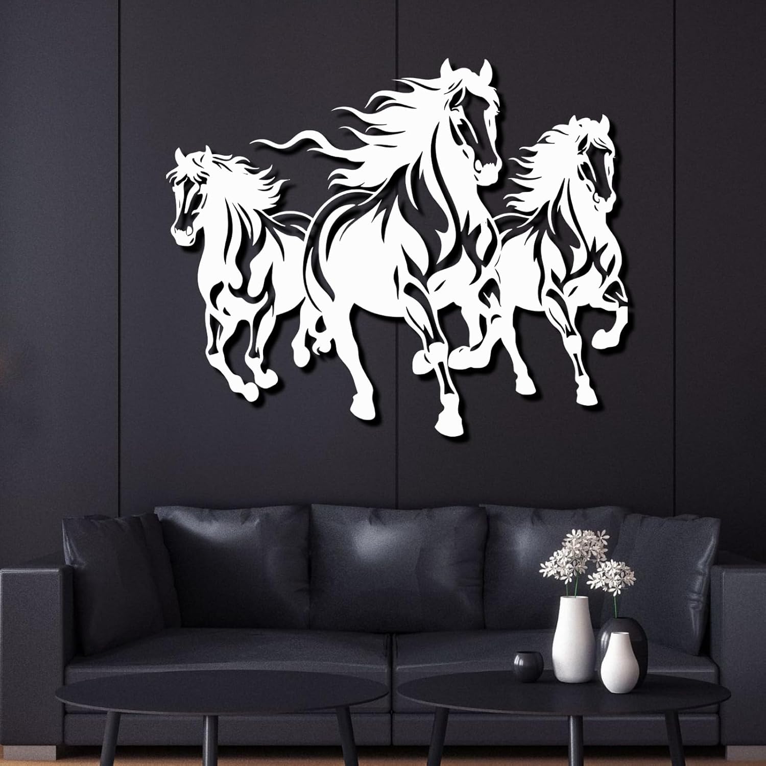 Metal Horse Wall Decor 24x19 Inch Sculpture