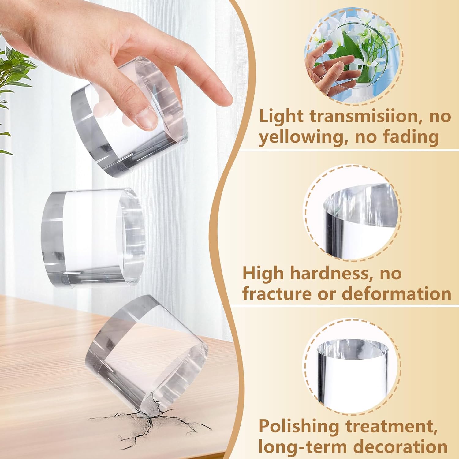 4Pcs Acrylic Blocks for Display