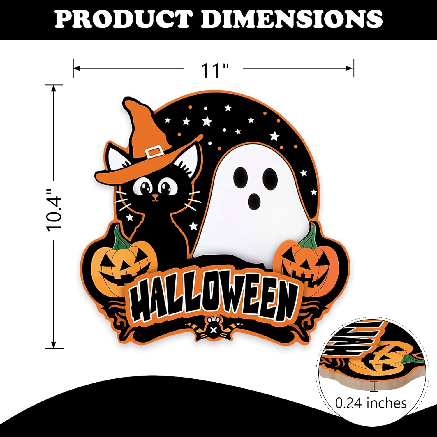Bolisom Halloween Door Wreath Sign Decor