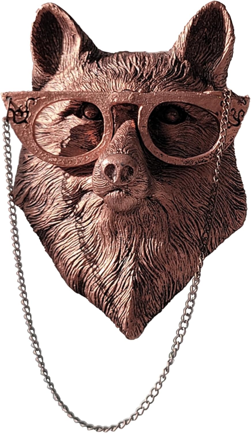 Artocery Resin Animal Heads Wall Decor - 59 Inch Copper Finish