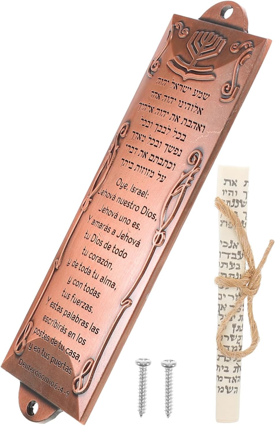 ABOOFAN Spanish Mezuzah Plaque with Blessing