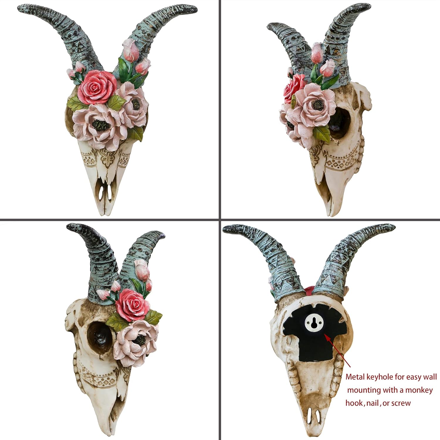 Alikiki Animal Ram Skull Wall Decor