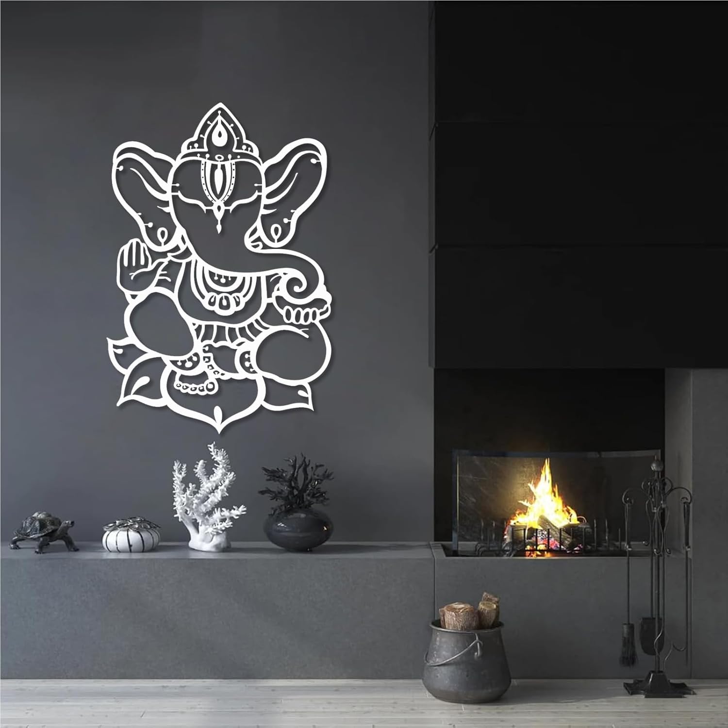 Ganesha Metal Wall Art for Living Room and Yoga Room