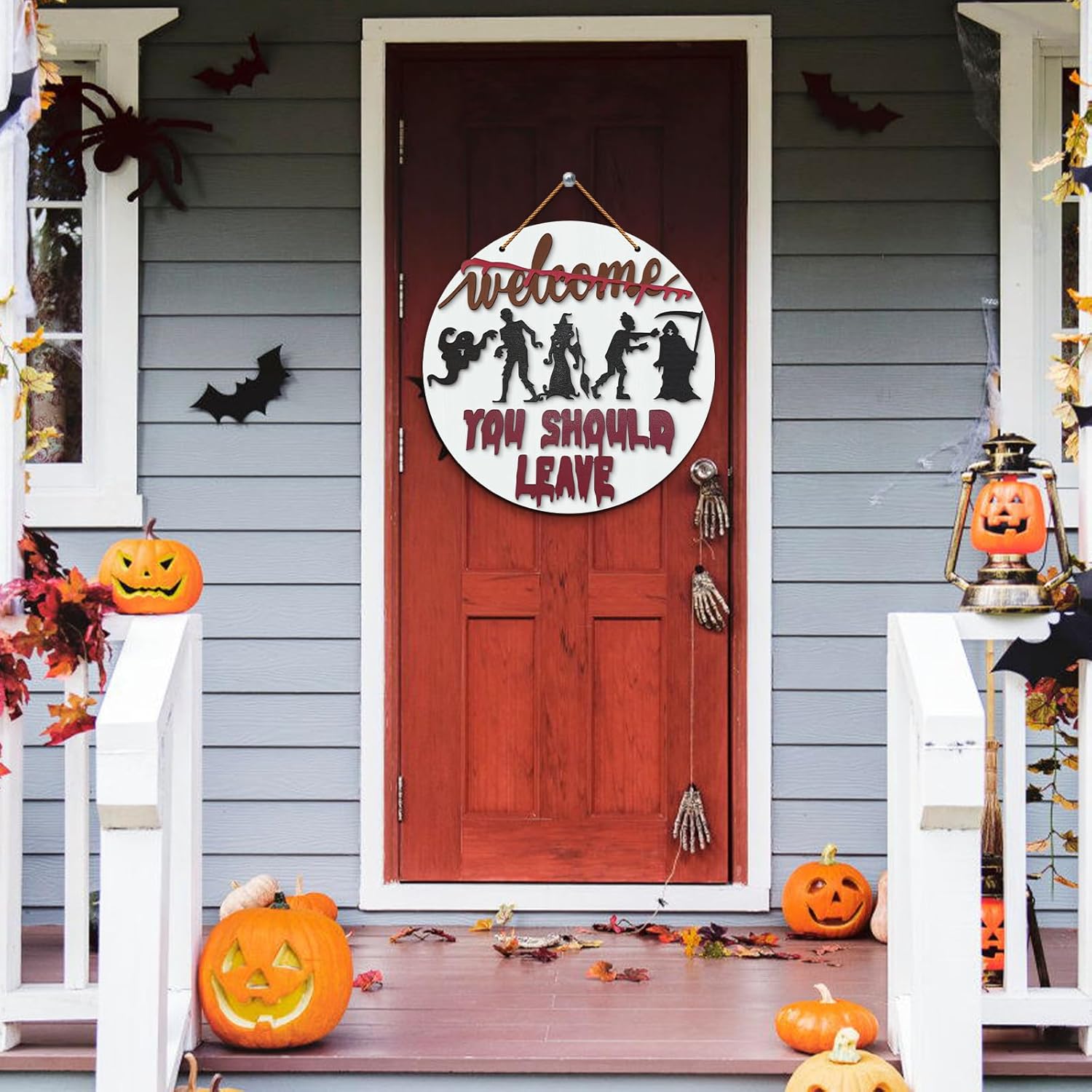 Halloween Horror Welcome Sign Front Door