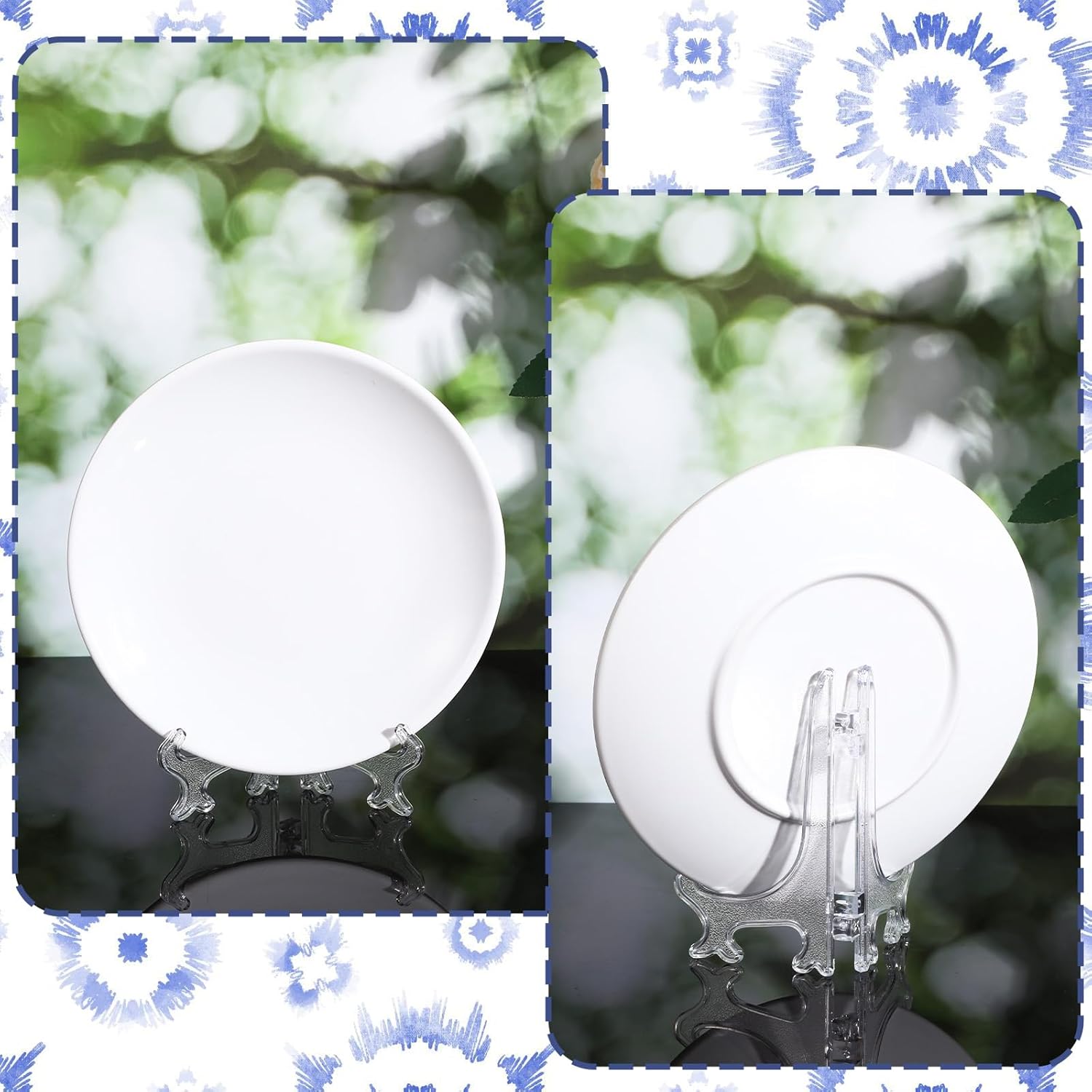 4 Pcs Clear Acrylic Easels for Displaying Photos and Art