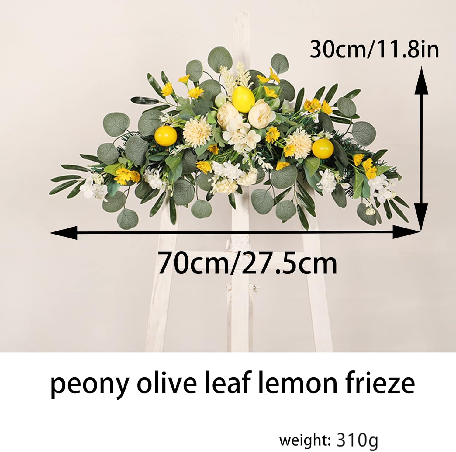 Belupai 275in Artificial Peony Daisy Swag with Lights