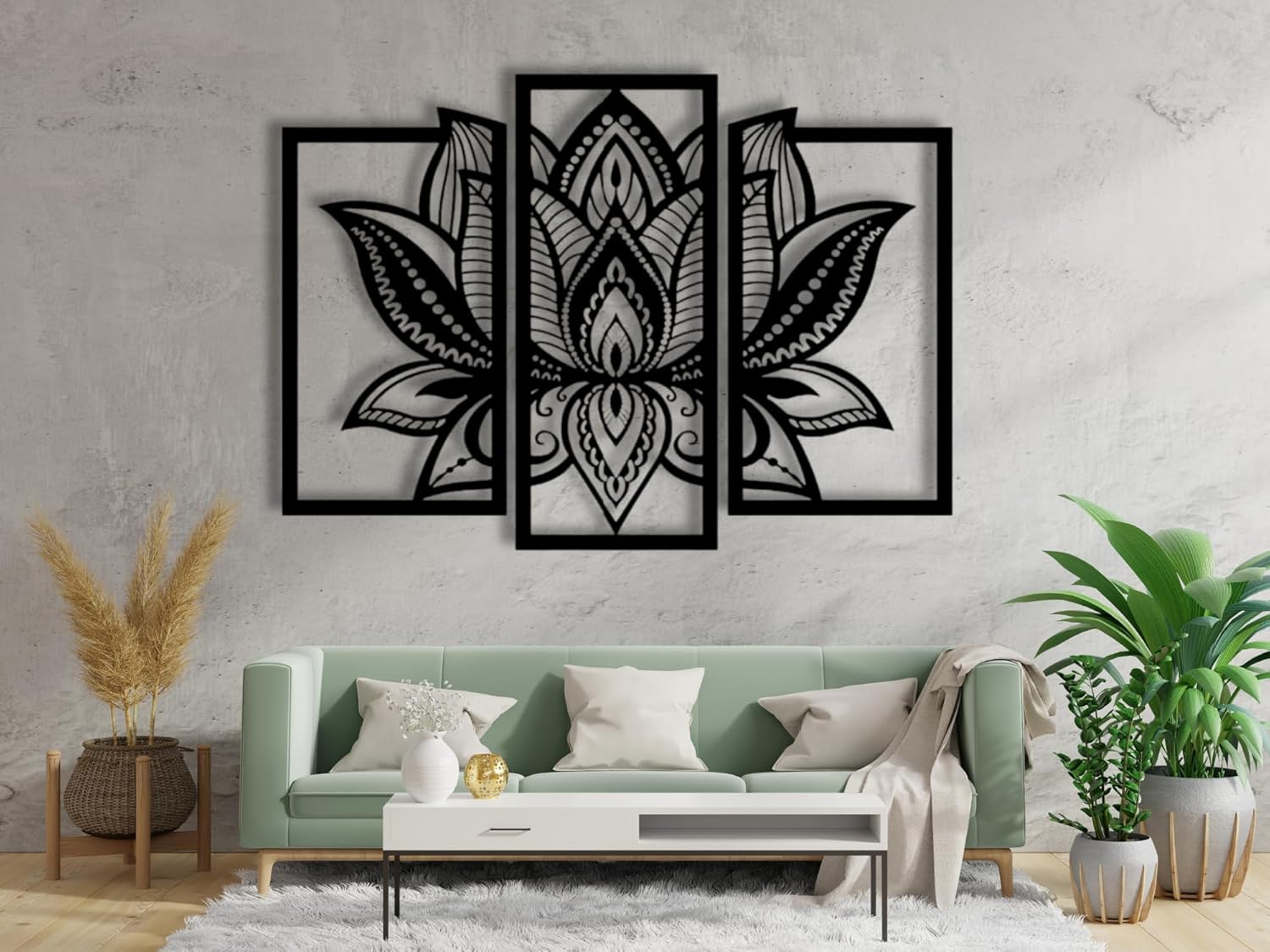 Vailla 3D Lotus Flower Wood Wall Art Decor