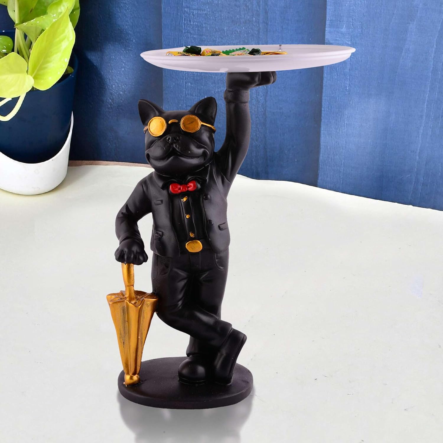 Stylish Resin Cool Dog Sculpture for Home Decor